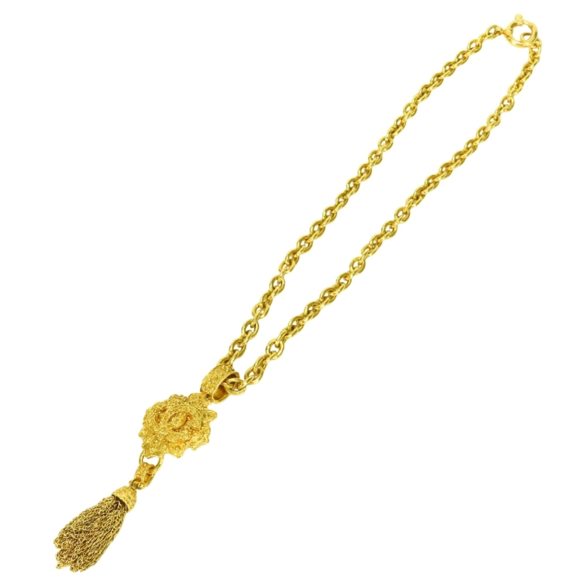 Chanel Chanel Necklace, Coco Mark, Fringe, Metal, Gold Plated, Long, Women's CHANEL Size ONE SIZE - 3 Thumbnail