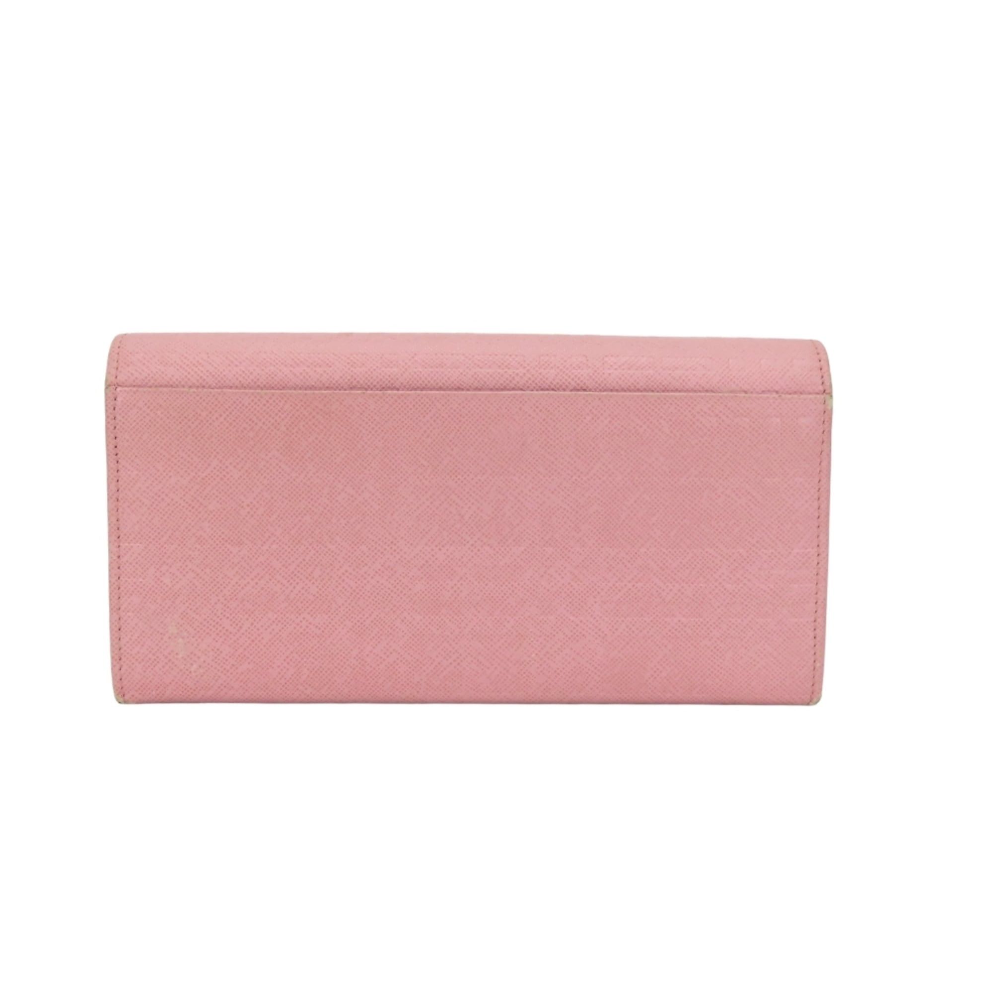 Burberry Burberry long wallet, leather, pink, clasp closure, check pattern, women's. Size ONE SIZE - 3 Thumbnail