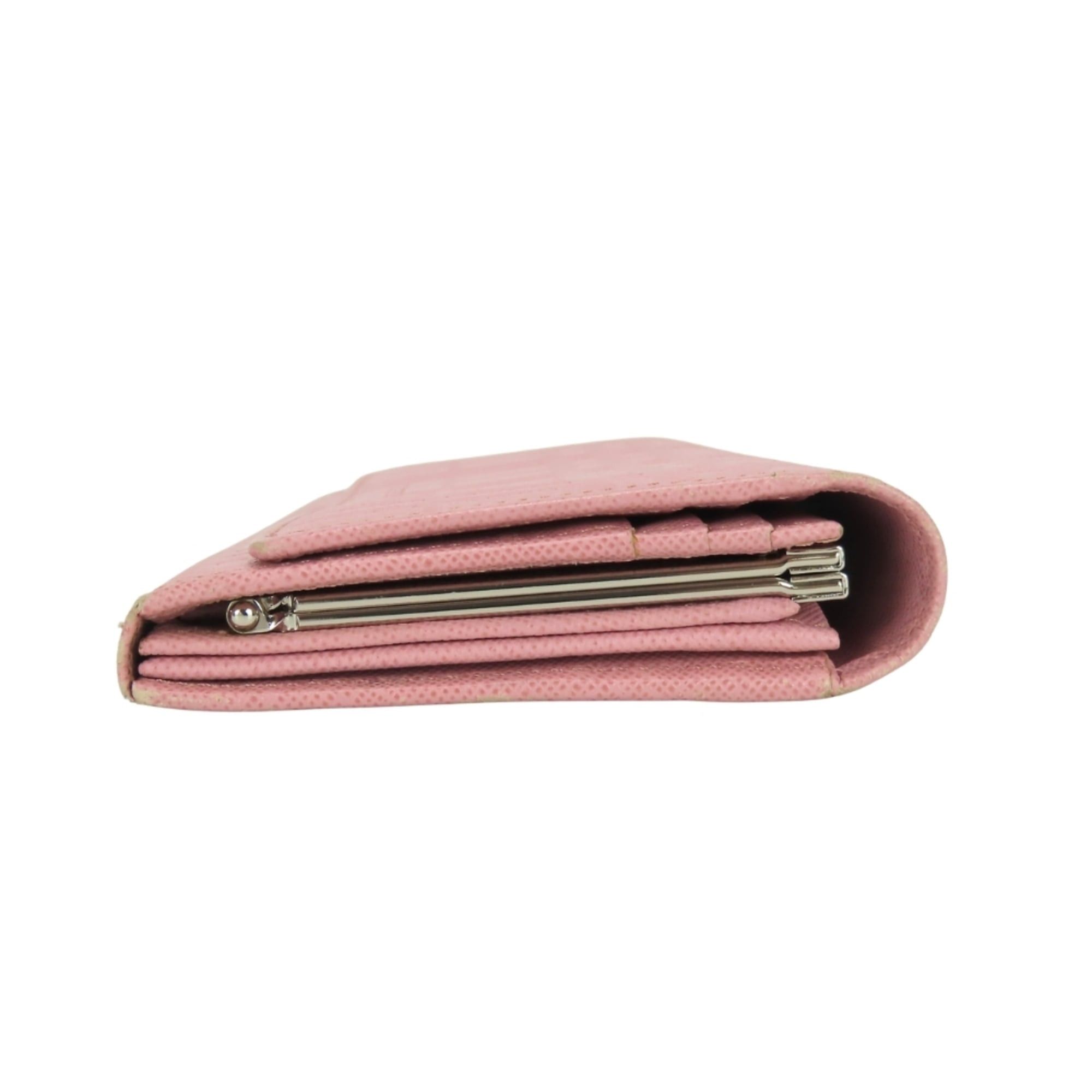 Burberry Burberry long wallet, leather, pink, clasp closure, check pattern, women's. Size ONE SIZE - 5 Thumbnail