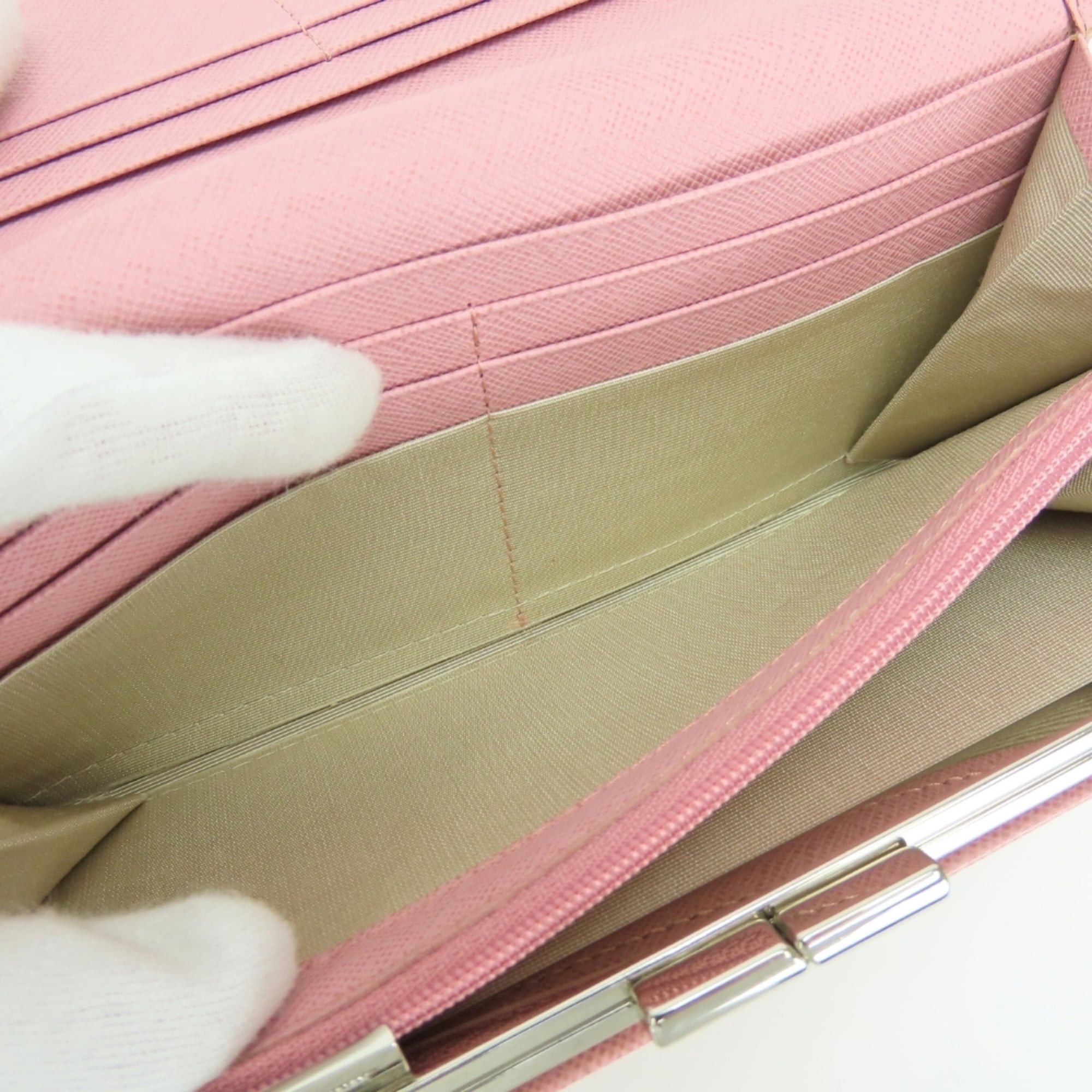Burberry Burberry long wallet, leather, pink, clasp closure, check pattern, women's. Size ONE SIZE - 16 Thumbnail