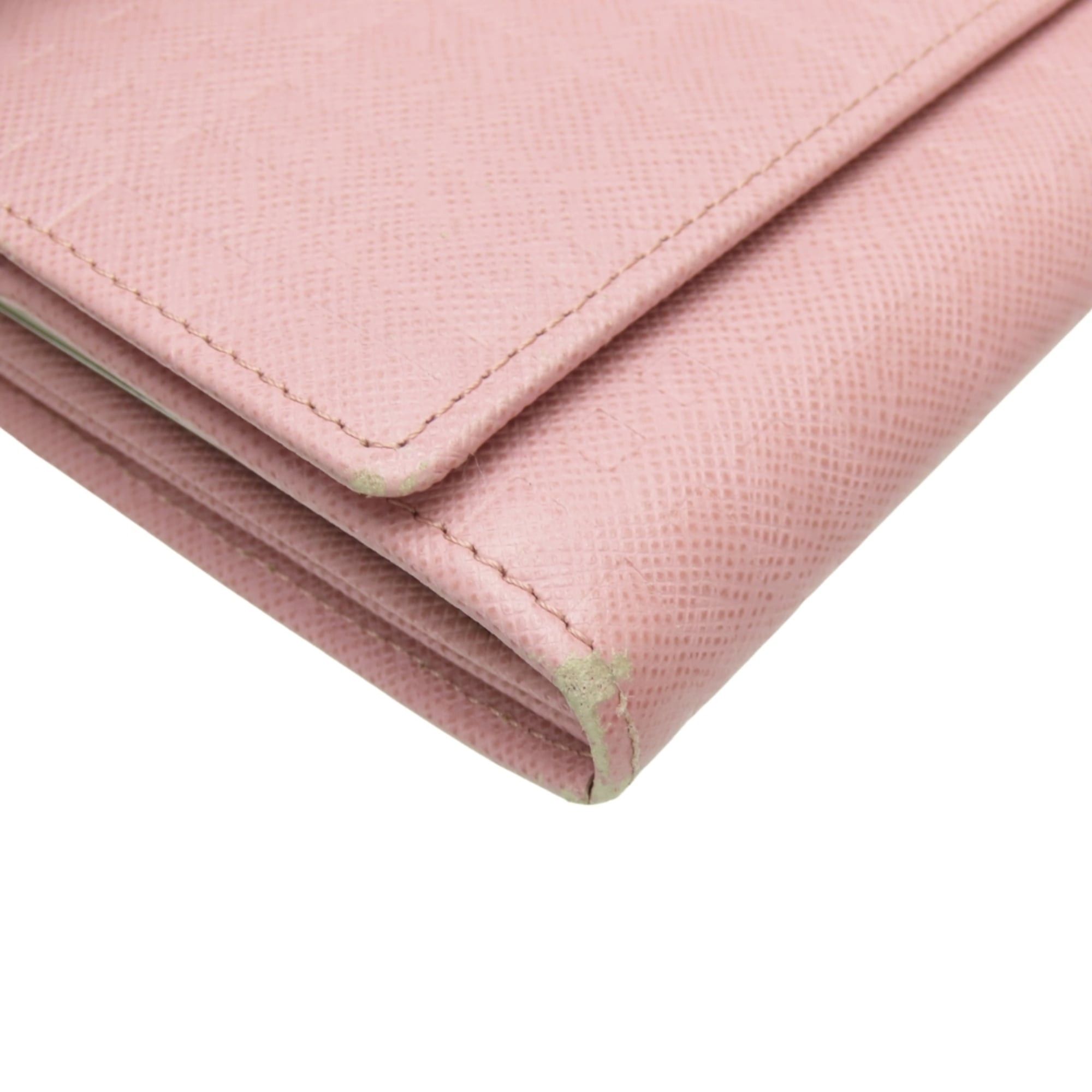 Burberry Burberry long wallet, leather, pink, clasp closure, check pattern, women's. Size ONE SIZE - 6 Thumbnail