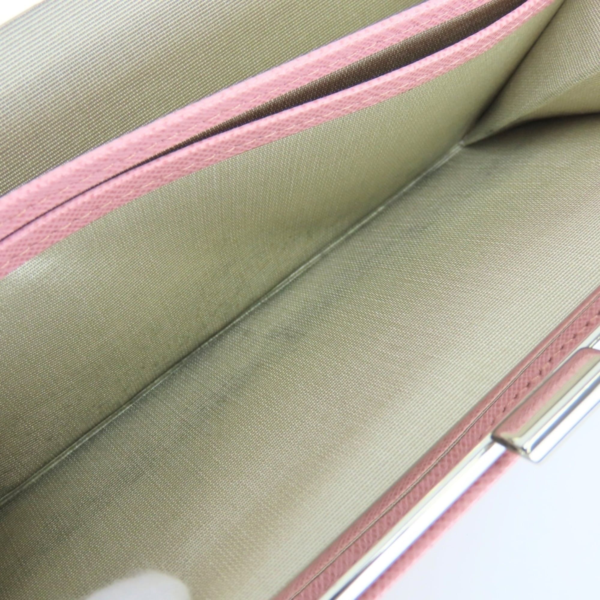 Burberry Burberry long wallet, leather, pink, clasp closure, check pattern, women's. Size ONE SIZE - 20 Thumbnail