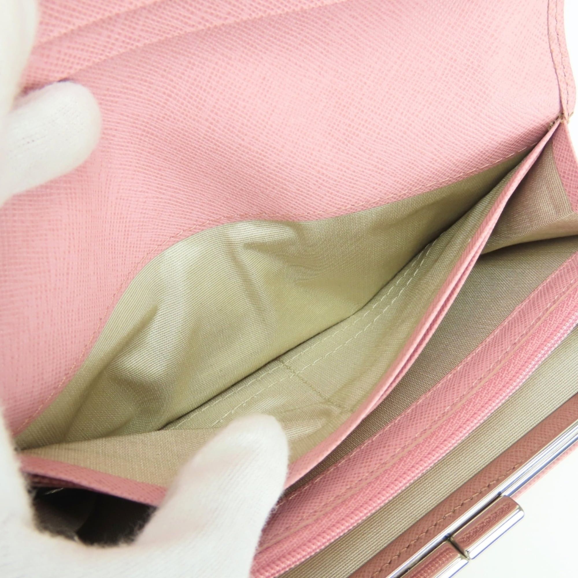 Burberry Burberry long wallet, leather, pink, clasp closure, check pattern, women's. Size ONE SIZE - 15 Thumbnail