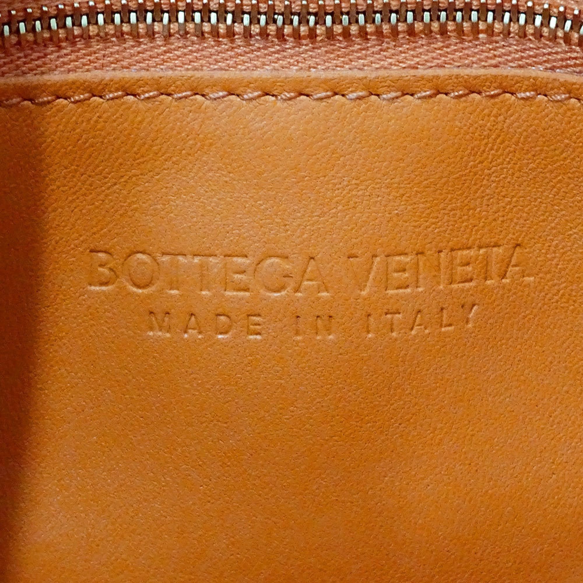 Bottega Veneta Bottega Veneta handbag for women, brand name Cassette shoulder bag, leather, orange, woven design. Size ONE SIZE - 7 Thumbnail