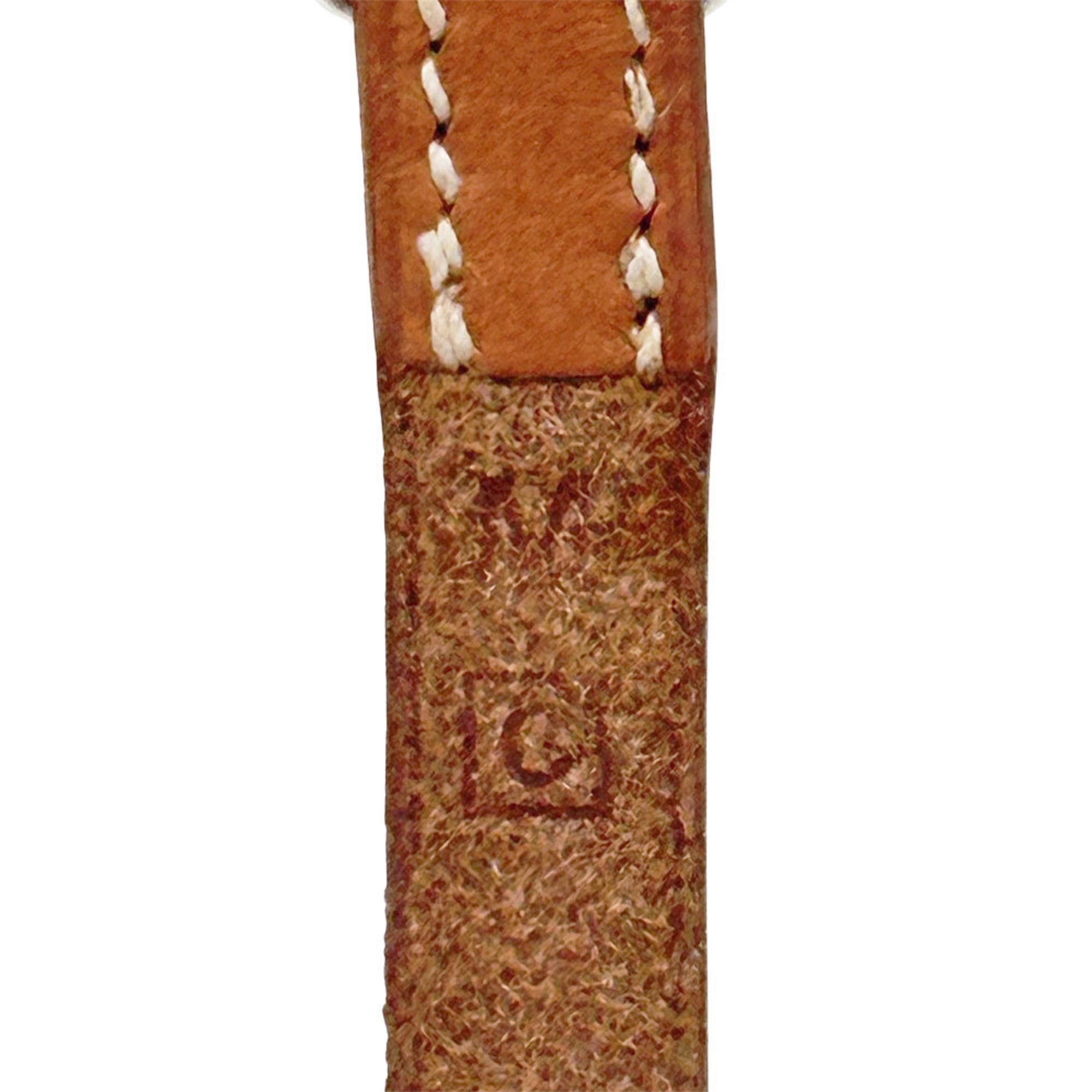 Hermes Hermes Bracelet for Women, Brand: Api 1, Leather, Brown, Silver Hardware, Size M, Belt Style, □C (Manufactured in 1999) Size ONE SIZE - 7 Thumbnail