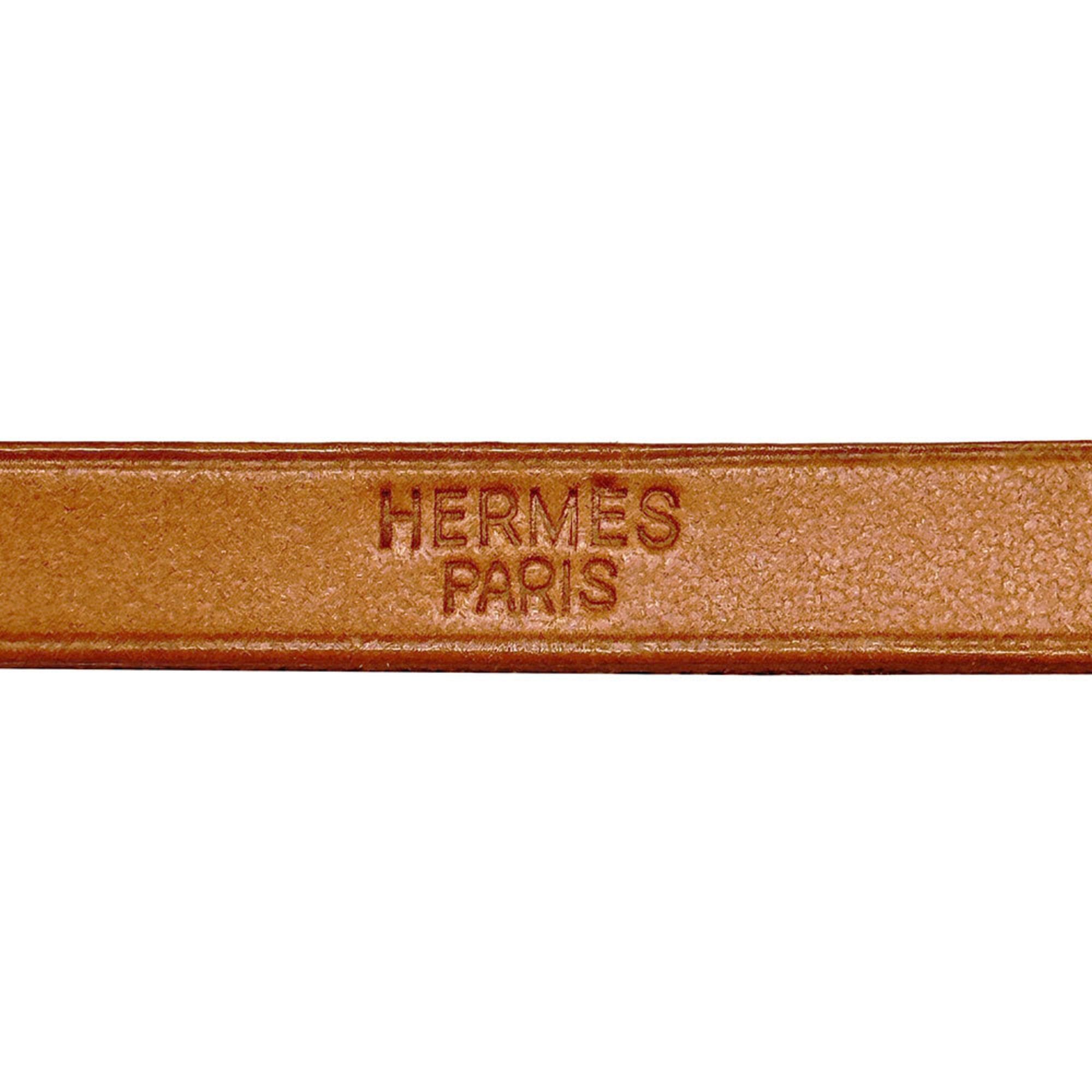 Hermes Hermes Bracelet for Women, Brand: Api 1, Leather, Brown, Silver Hardware, Size M, Belt Style, □C (Manufactured in 1999) Size ONE SIZE - 6 Thumbnail