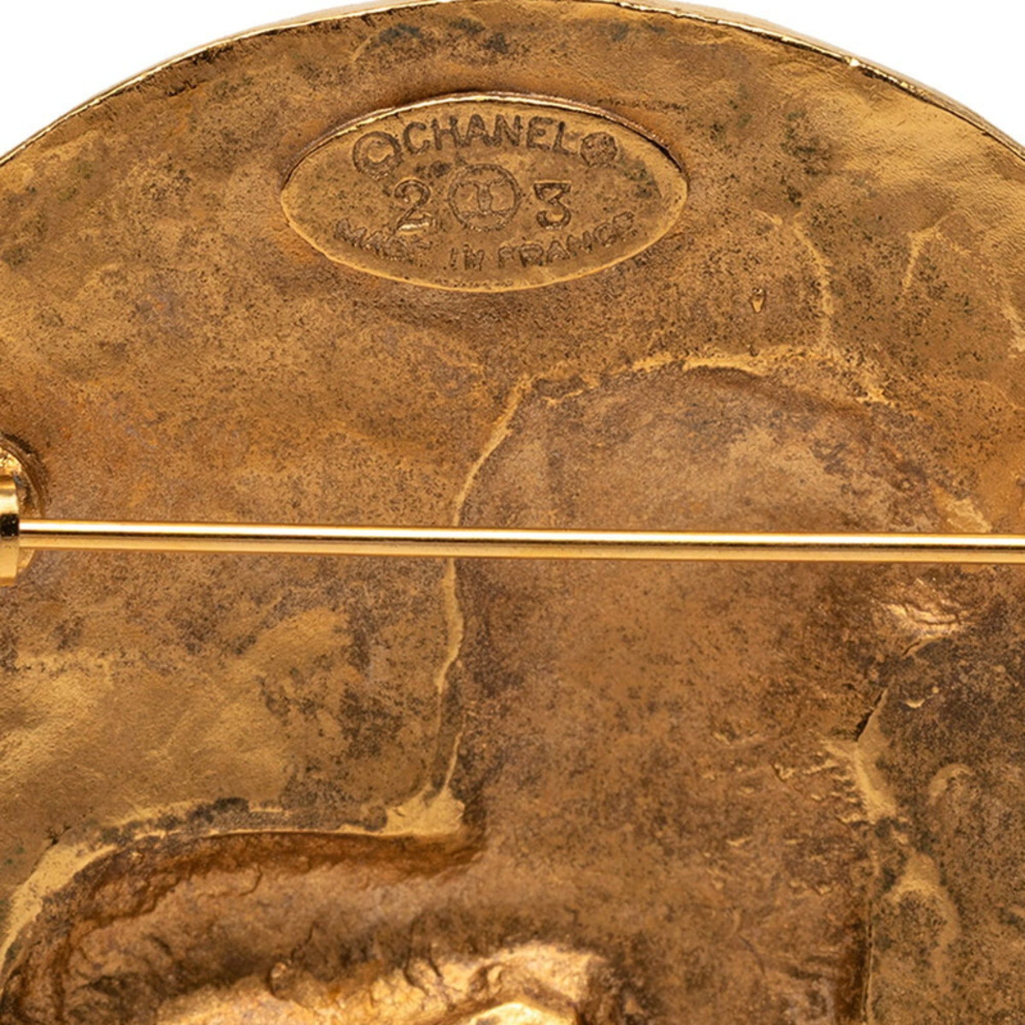Chanel Chanel Lion Coco Mark Logo Vintage Brooch Gold Plated Women's CHANEL Size ONE SIZE - 3 Thumbnail