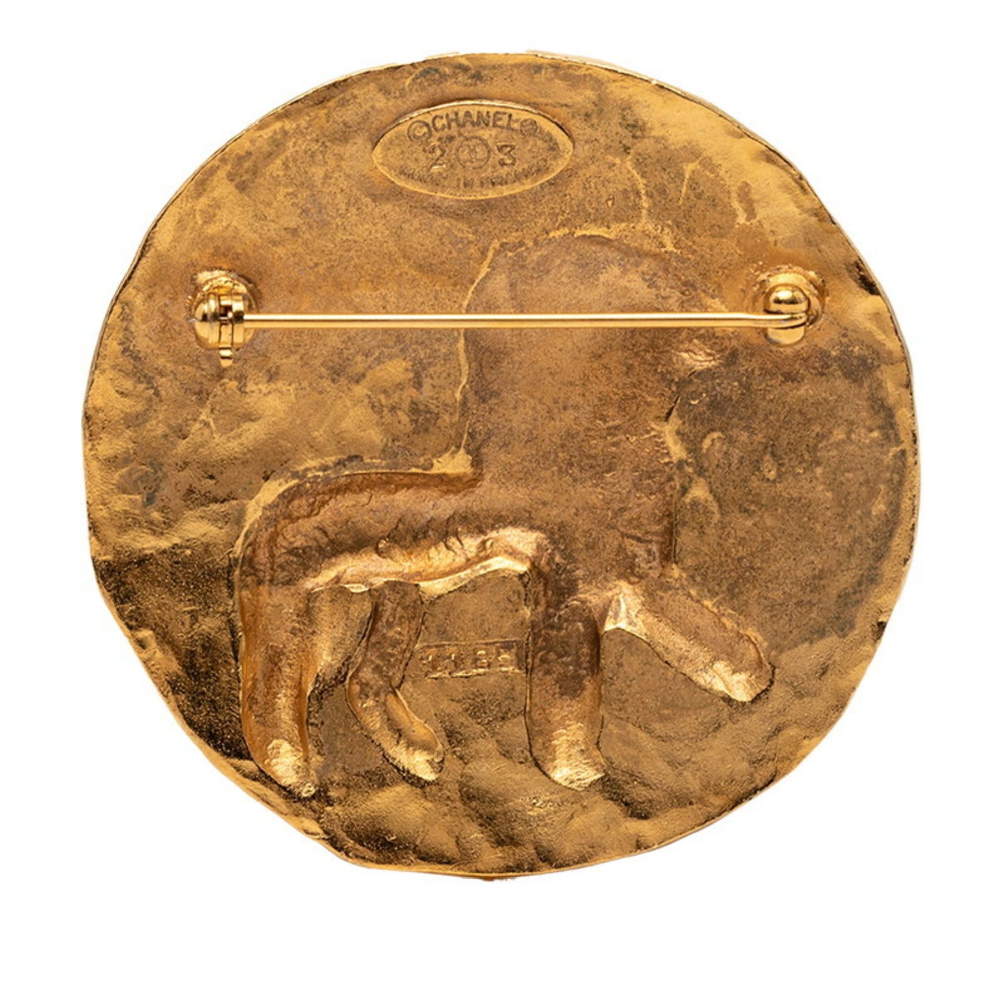 Chanel Chanel Lion Coco Mark Logo Vintage Brooch Gold Plated Women's CHANEL Size ONE SIZE - 2 Thumbnail