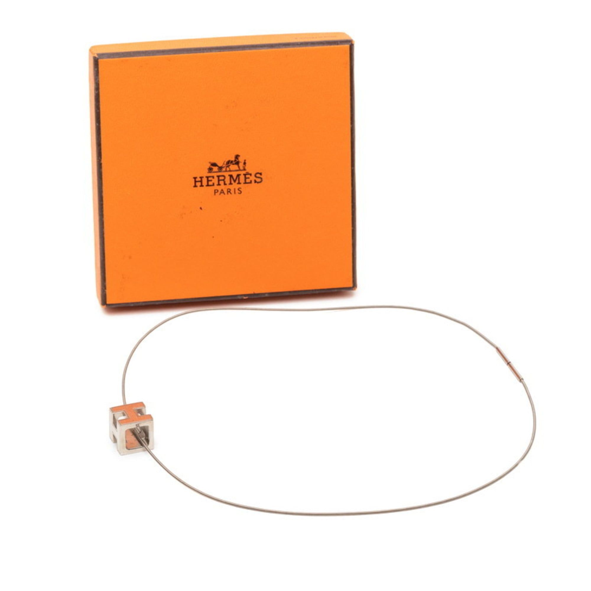 Hermes Hermes Cage d'H H-Cube Necklace, Silver Metal, Women's Size ONE SIZE - 6 Thumbnail