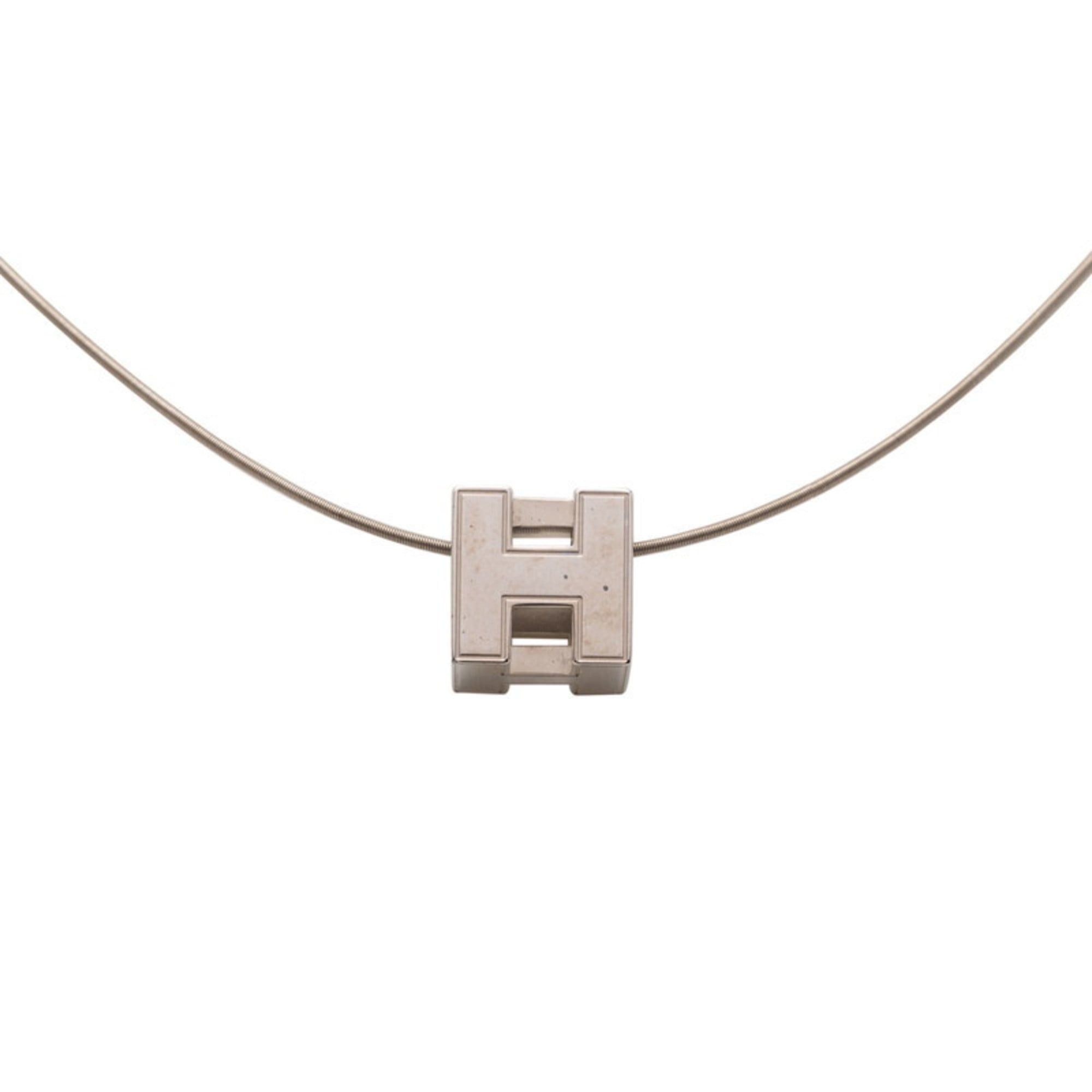 Hermes Hermes Cage d'H H-Cube Necklace, Silver Metal, Women's Size ONE SIZE - 2 Thumbnail