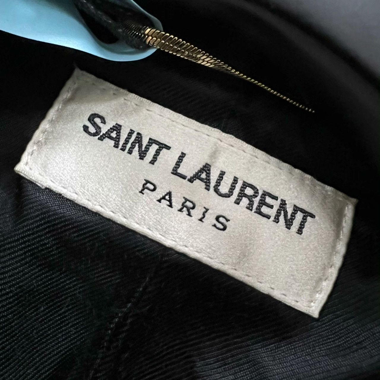 Saint Laurent Paris Saint Laurent Black Leather Patch Baseball Jacket Size US M / EU 48-50 / 2 - 5 Thumbnail