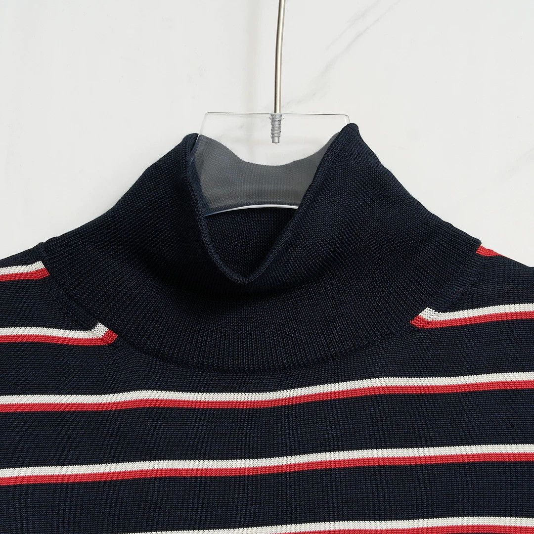 Saint Laurent Paris Saint Laurent Men's Striped Turtleneck Sweater Size US M / EU 48-50 / 2 - 2 Thumbnail