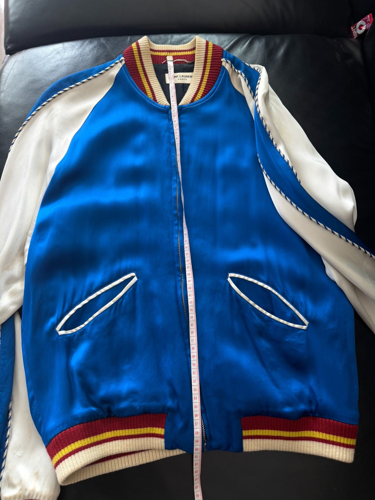 Saint Laurent Paris Saint Laurent Paris Blue Bomber Jacket Size US M / EU 48-50 / 2 - 7 Thumbnail