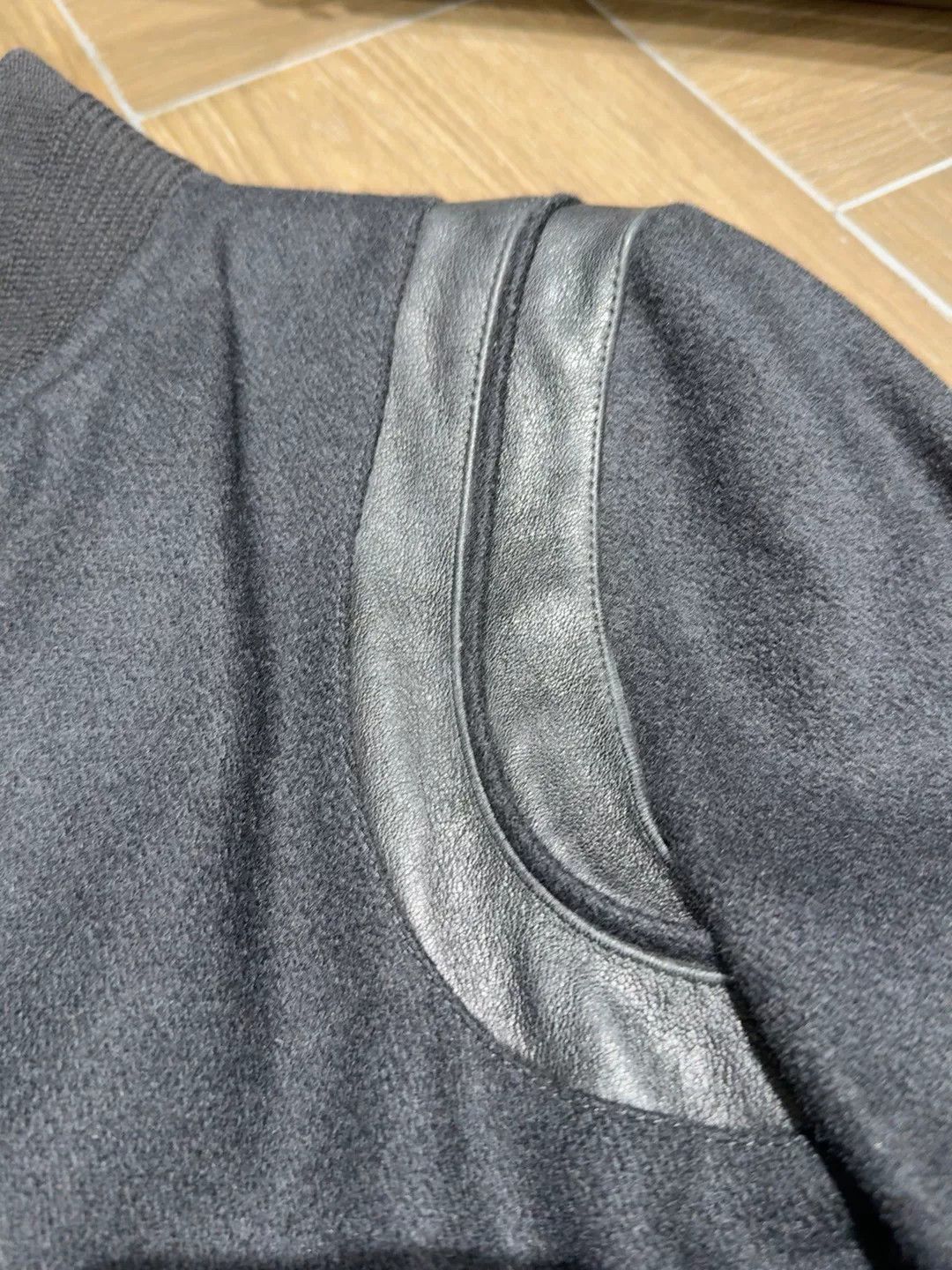 Saint Laurent Paris Saint Laurent Black Leather Sleeve Jacket Size US M / EU 48-50 / 2 - 8 Thumbnail