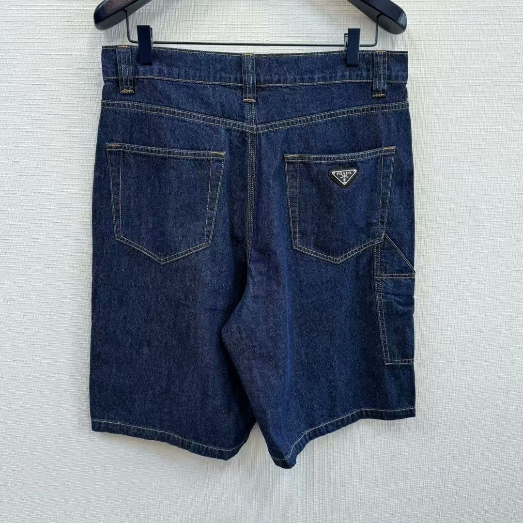 Saint Laurent Paris Prada Men's Dark Blue Denim Shorts Size US 31 - 3 Thumbnail
