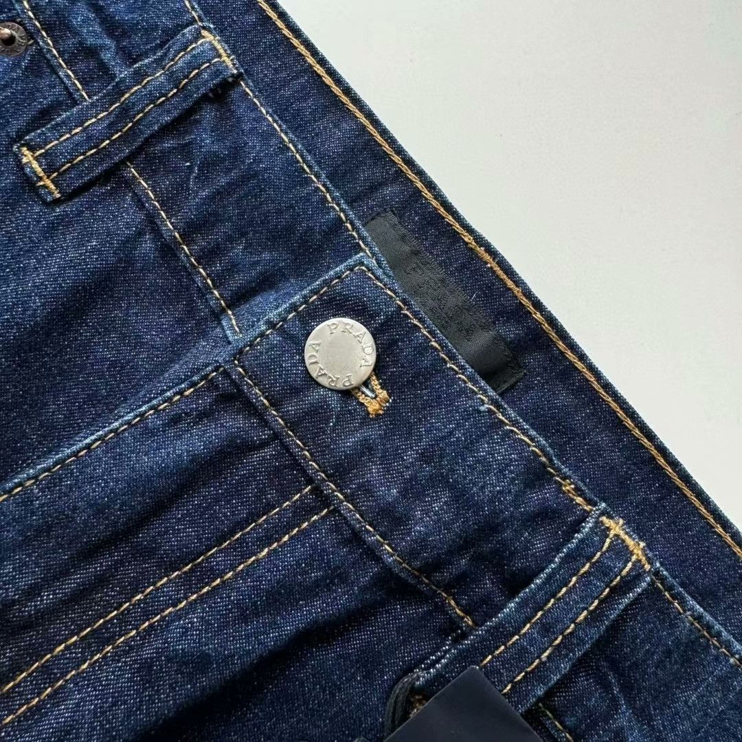 Saint Laurent Paris Prada Men's Dark Blue Denim Shorts Size US 31 - 5 Thumbnail
