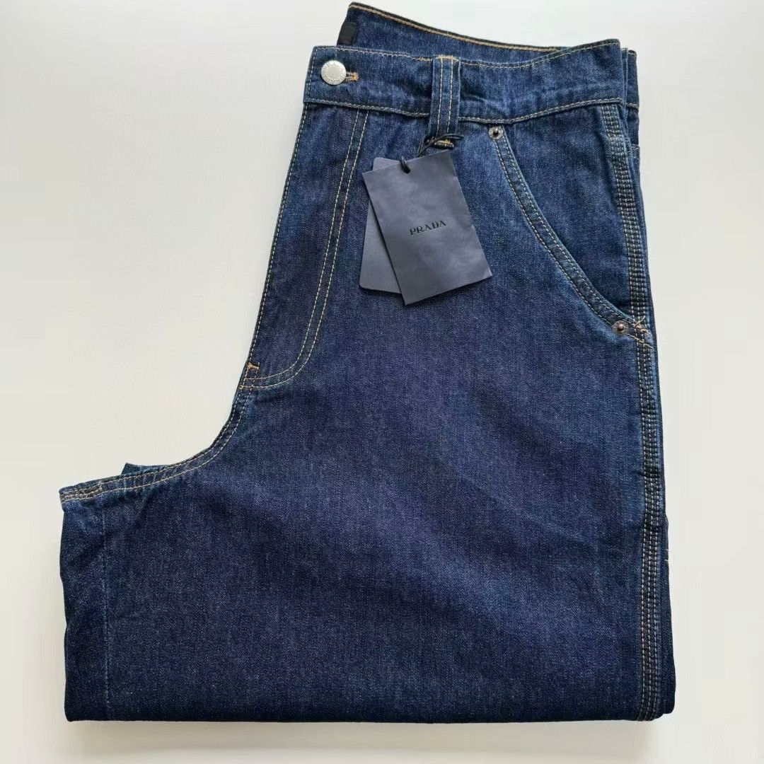 Saint Laurent Paris Prada Men's Dark Blue Denim Shorts Size US 31 - 6 Thumbnail