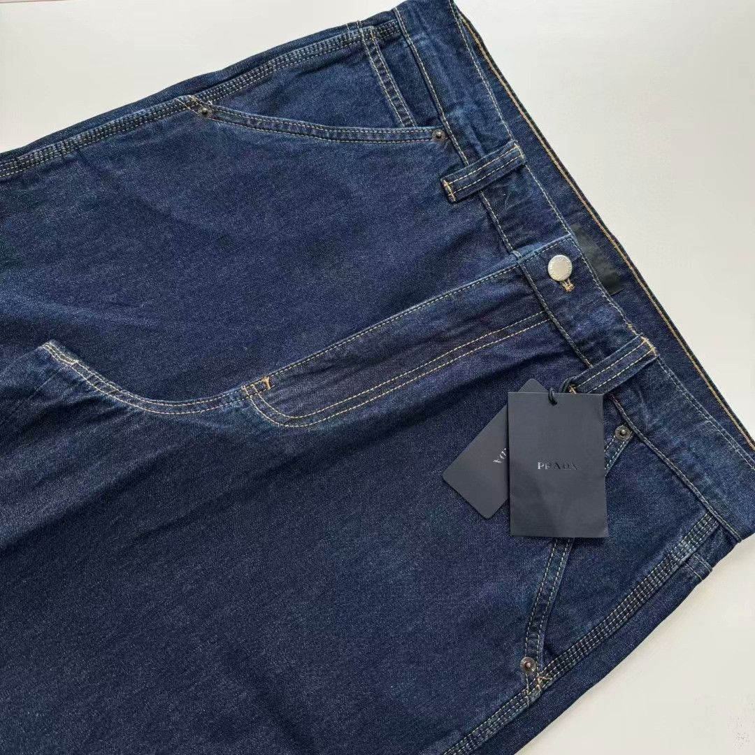 Saint Laurent Paris Prada Men's Dark Blue Denim Shorts Size US 31 - 8 Thumbnail