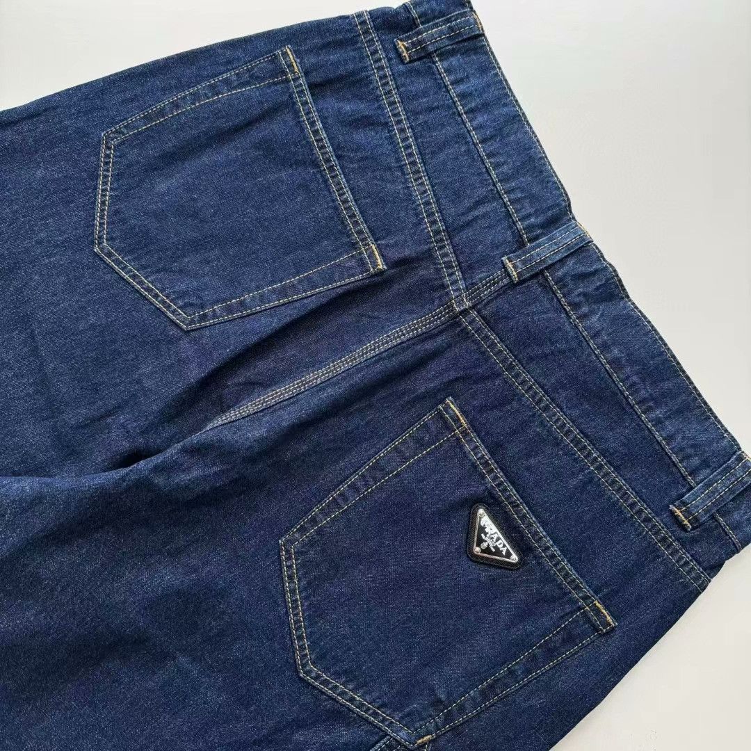 Saint Laurent Paris Prada Men's Dark Blue Denim Shorts Size US 31 - 4 Thumbnail