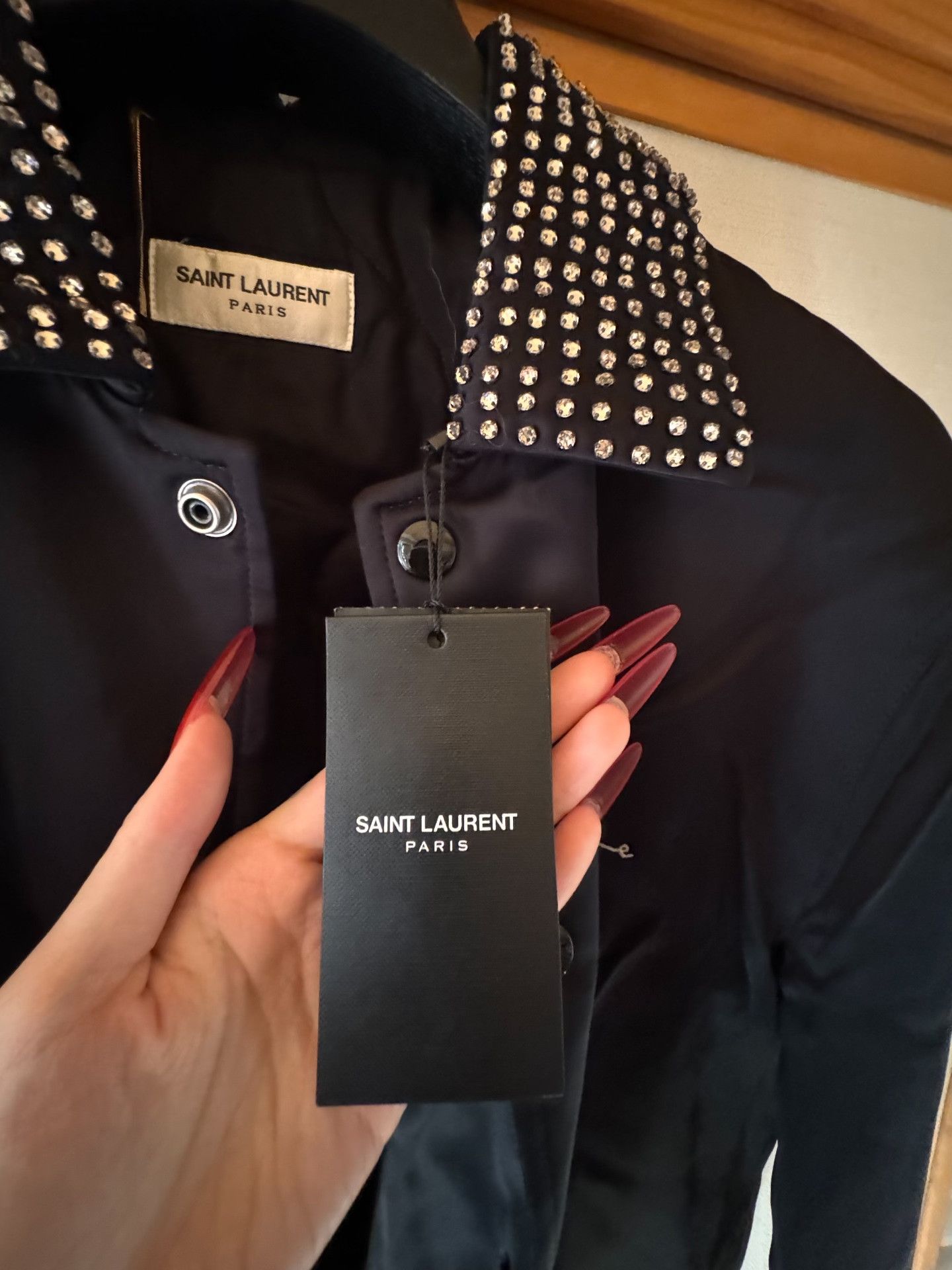 Saint Laurent Paris Saint Laurent Diamond Collar Je T'Aime Jacket Size US M / EU 48-50 / 2 - 6 Thumbnail
