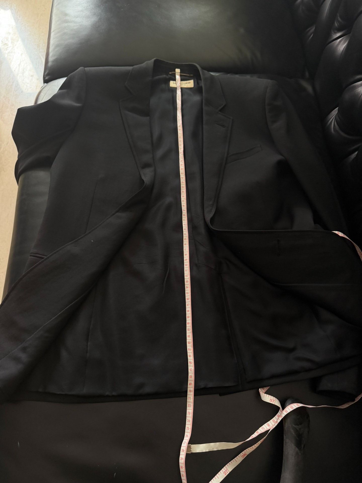 Saint Laurent Paris Saint Laurent Black Smoking Blazer Size US M / EU 48-50 / 2 - 7 Thumbnail