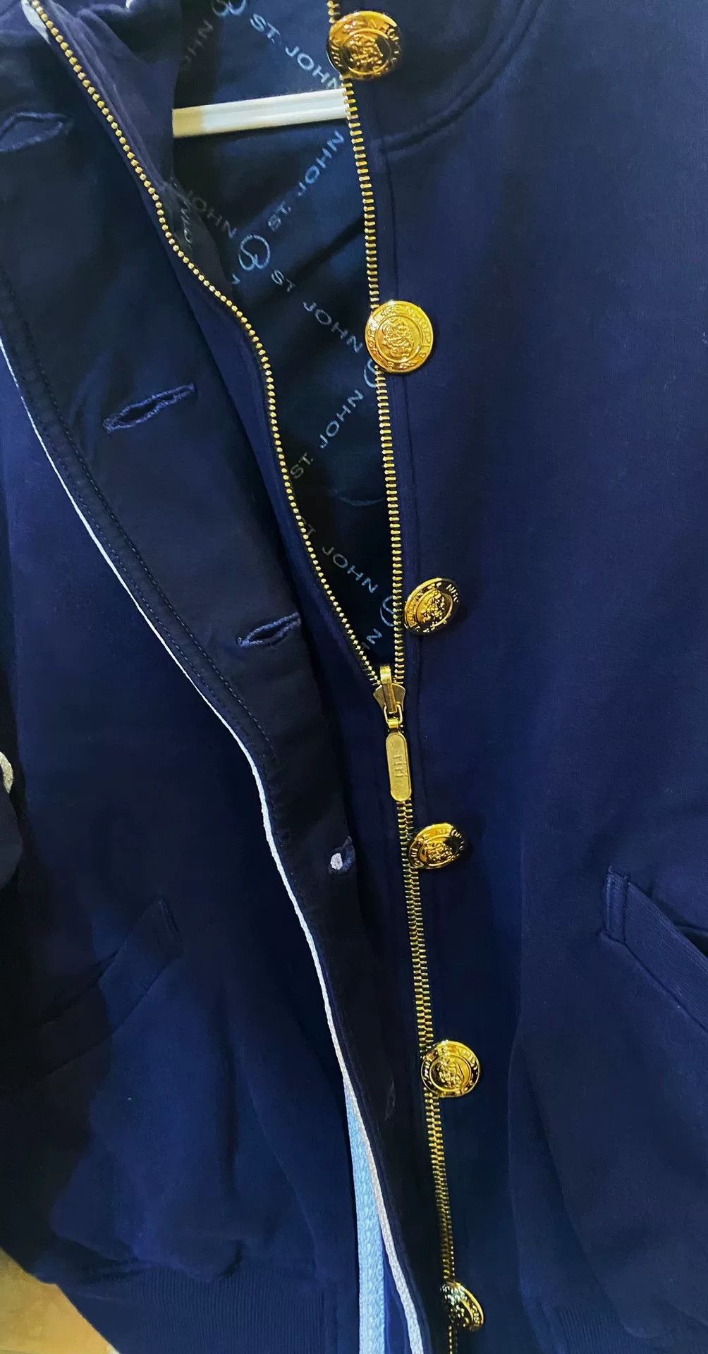 St. John ST.JOHN Blue Double-Sided Letter Jacket Size US M / EU 48-50 / 2 - 8 Thumbnail