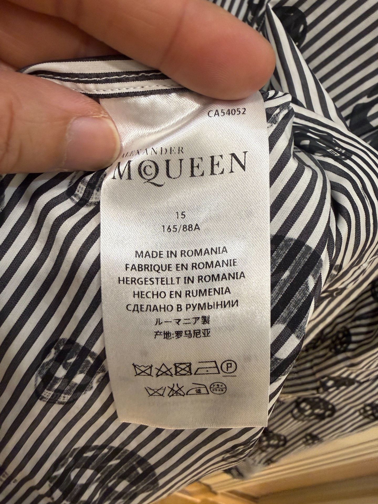 Alexander McQueen Alexander McQueen Striped Skull Print Shirt Size US M / EU 48-50 / 2 - 4 Thumbnail