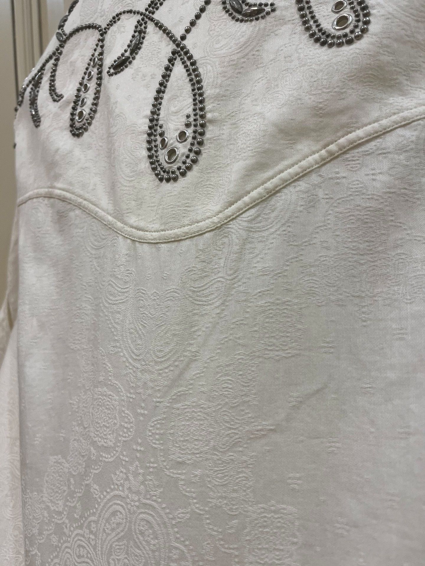 Saint Laurent Paris Saint Laurent Metallic Floral Short Sleeve Shirt Size US M / EU 48-50 / 2 - 9 Thumbnail