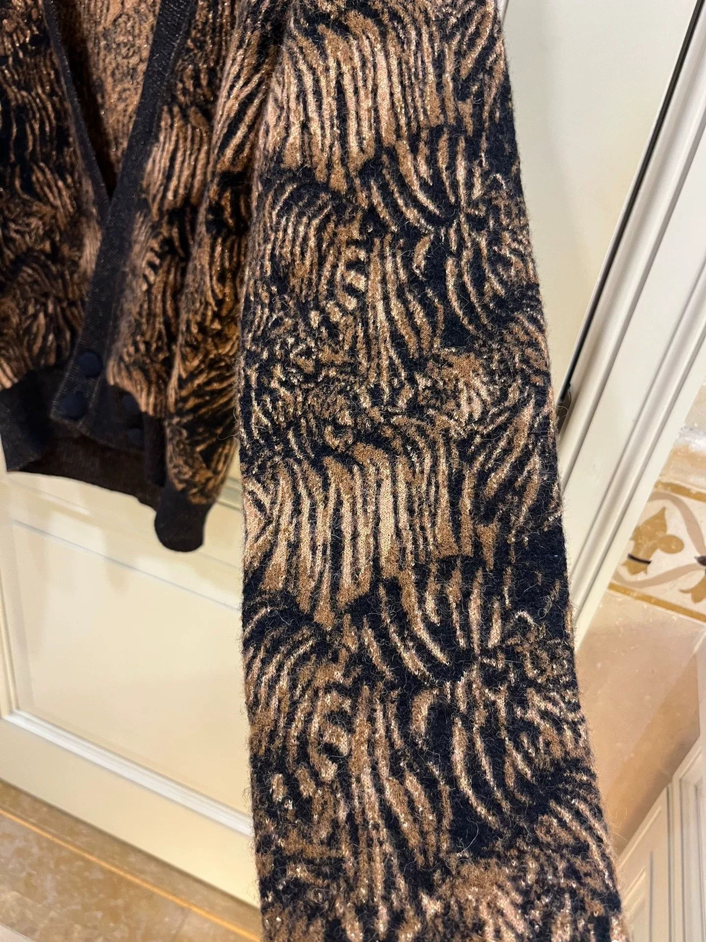 Saint Laurent Paris Saint Laurent Tiger Pattern Hooded Cardigan Size US M / EU 48-50 / 2 - 8 Thumbnail