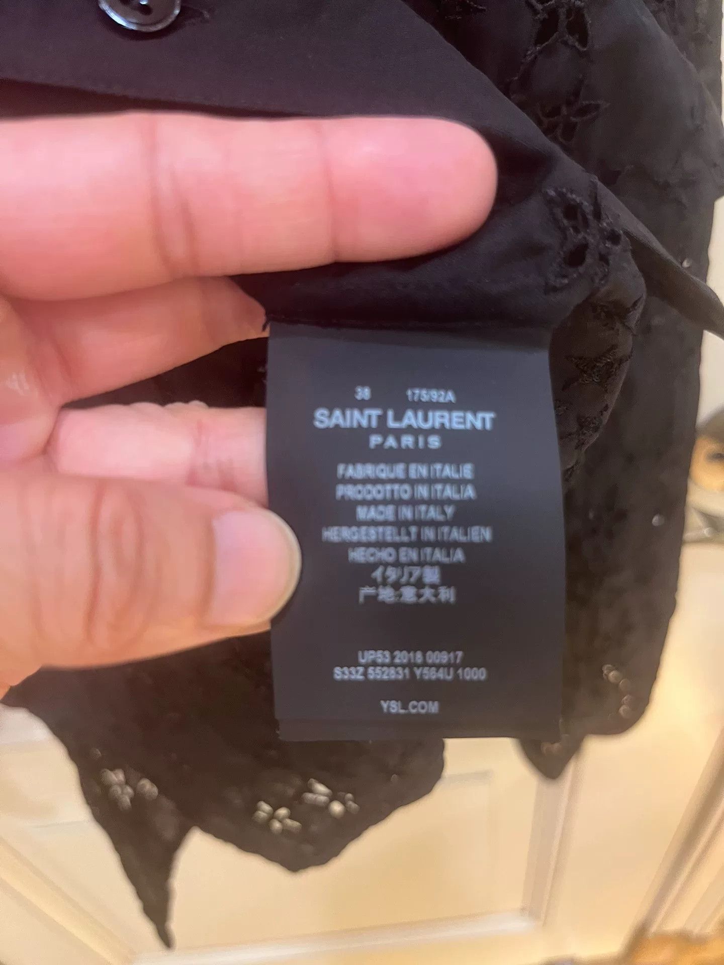 Saint Laurent Paris Saint Laurent Black Star Embroidery Shirt Size US M / EU 48-50 / 2 - 4 Thumbnail