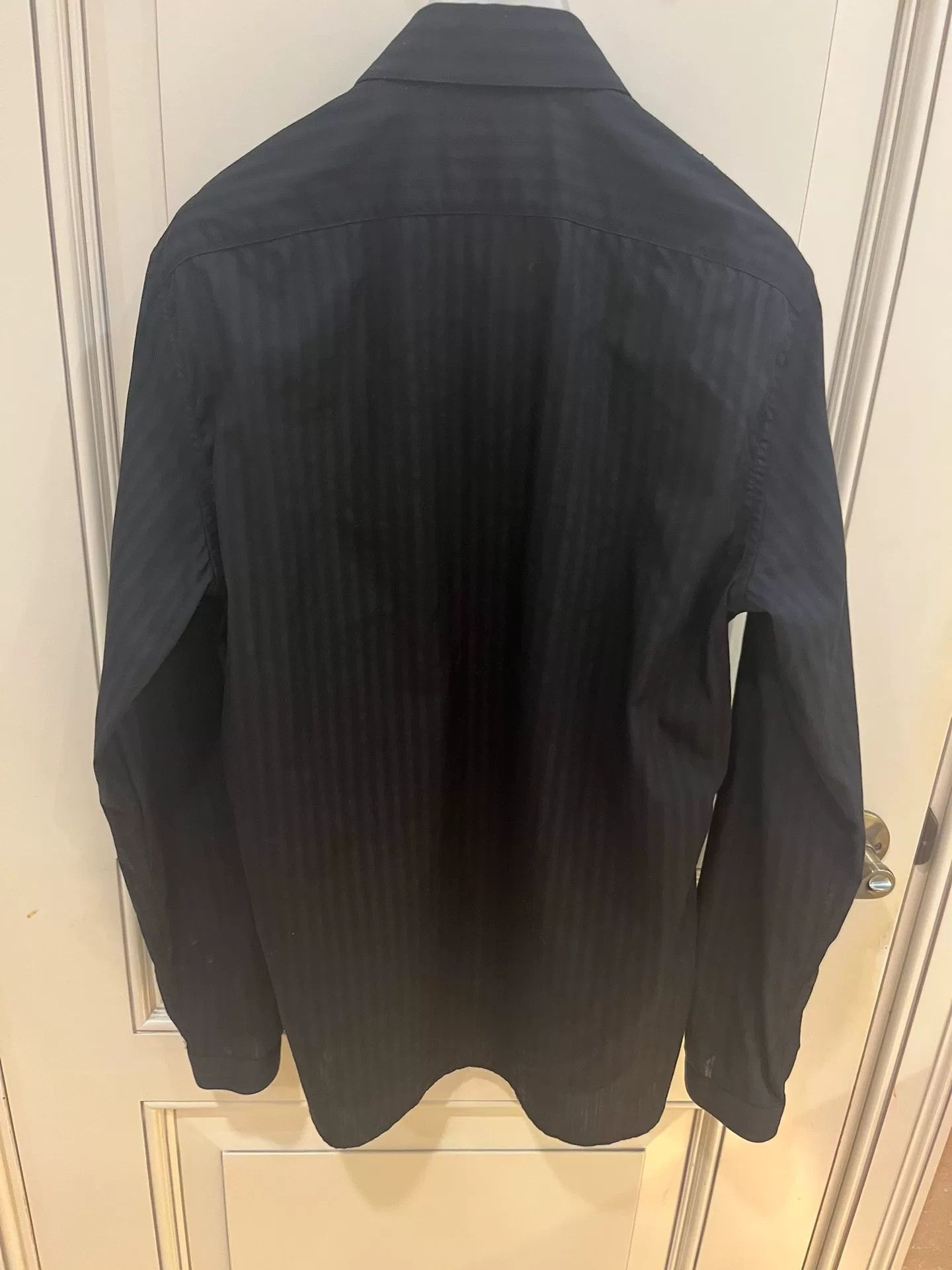 Saint Laurent Paris Saint Laurent YSL Black Striped Military Shirt Size US M / EU 48-50 / 2 - 7 Thumbnail