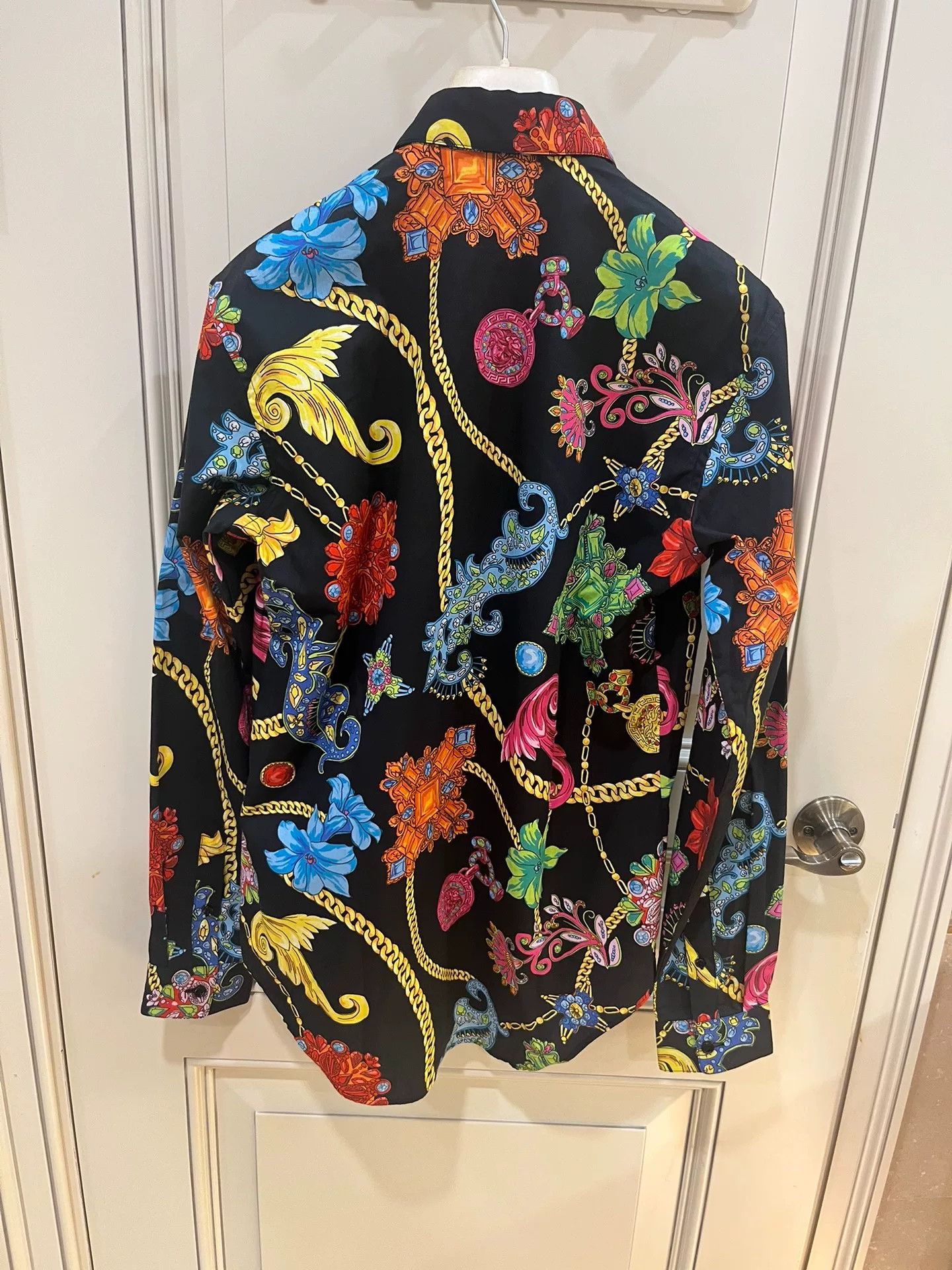 Versace Versace Classic Floral Chain Print Shirt Size US M / EU 48-50 / 2 - 7 Thumbnail