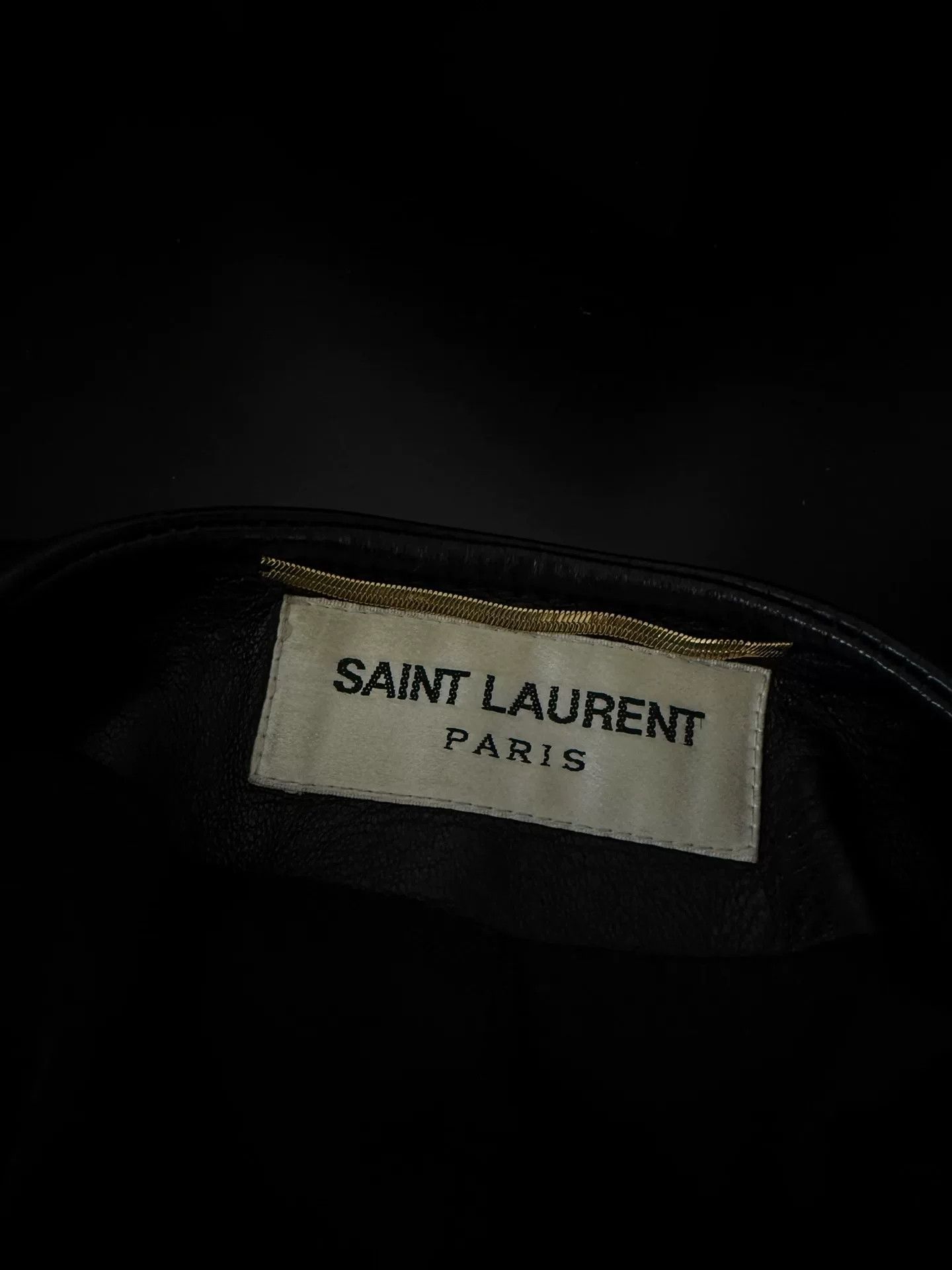 Saint Laurent Paris Saint Laurent Black Leather Jacket Zebra Collar Size US M / EU 48-50 / 2 - 7 Thumbnail