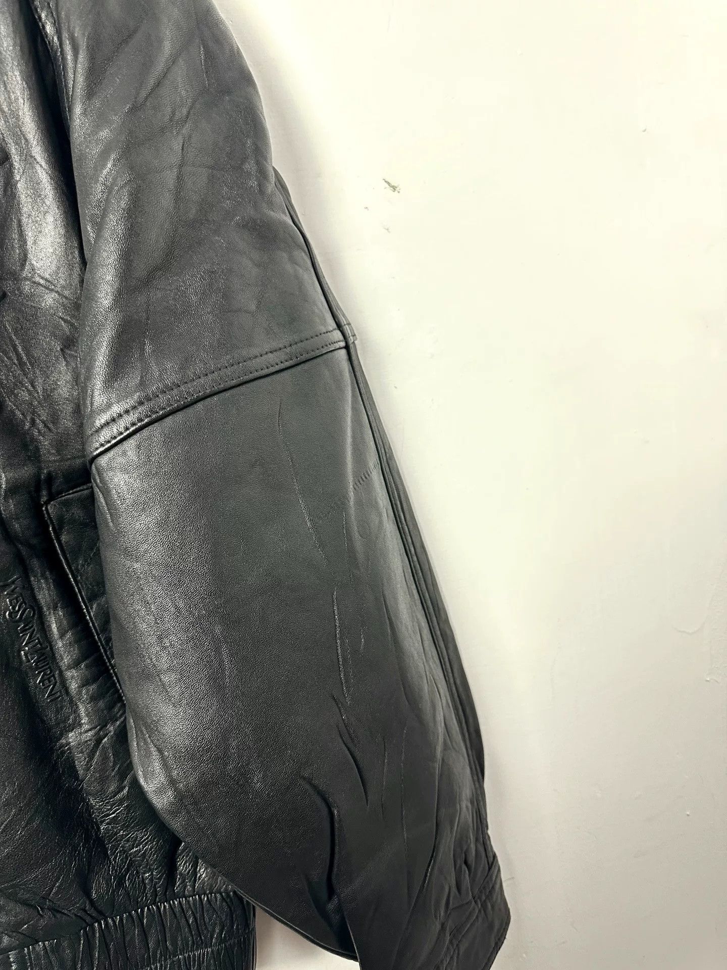 Saint Laurent Paris Vintage 90s Yves Saint Laurent Leather Jacket Size US M / EU 48-50 / 2 - 5 Thumbnail