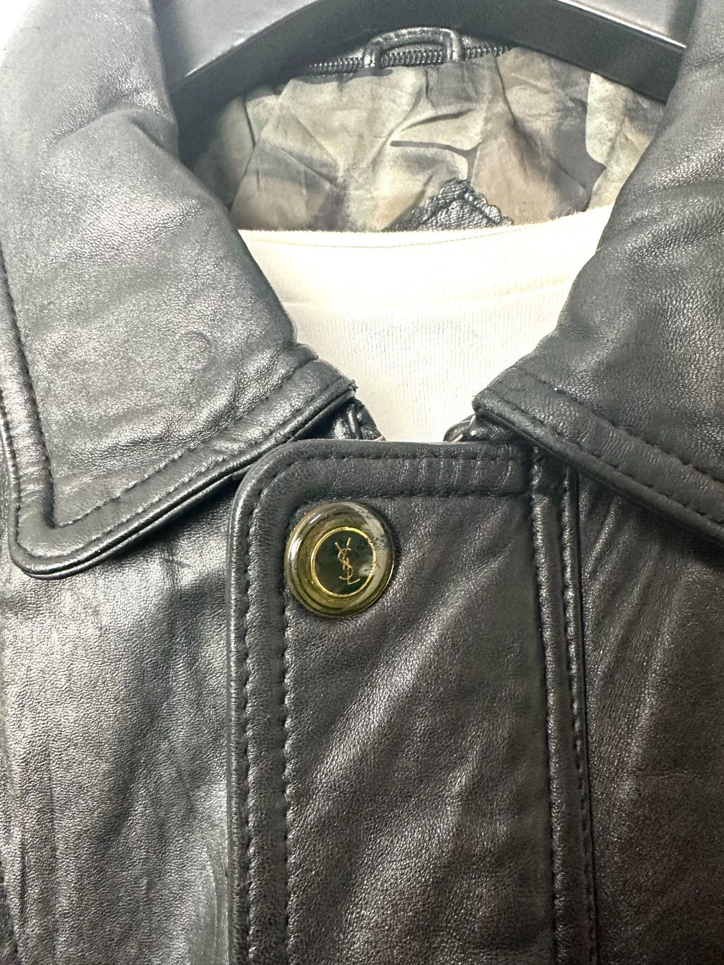 Saint Laurent Paris Vintage 90s Yves Saint Laurent Leather Jacket Size US M / EU 48-50 / 2 - 9 Thumbnail