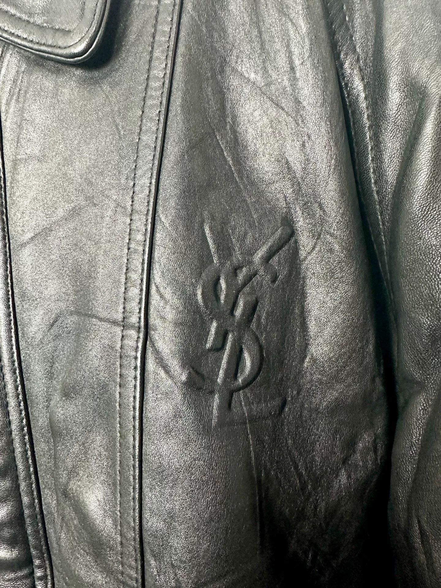 Saint Laurent Paris Vintage 90s Yves Saint Laurent Leather Jacket Size US M / EU 48-50 / 2 - 3 Thumbnail