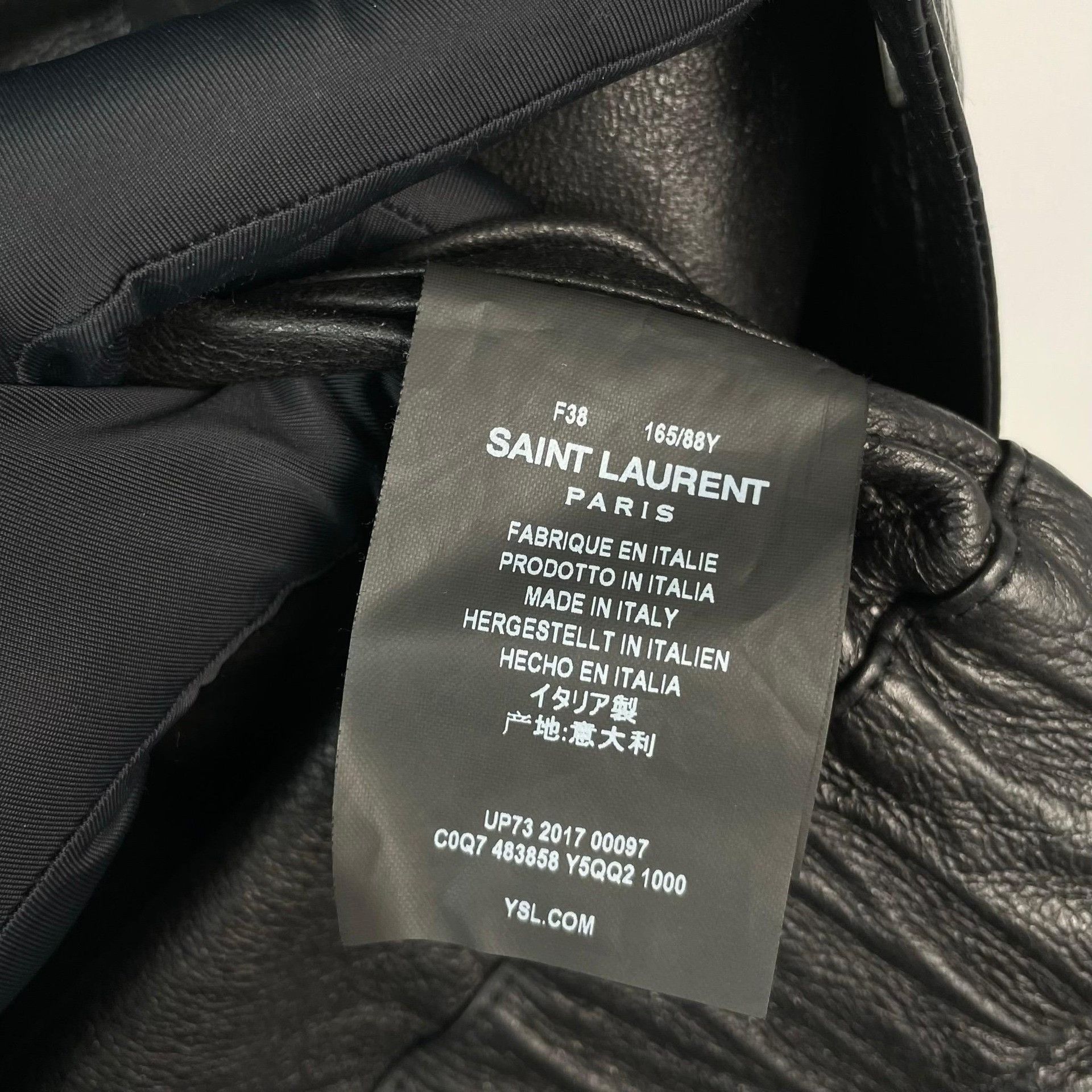 Saint Laurent Paris Saint Laurent 2017FW Black Leather Jacket Size US M / EU 48-50 / 2 - 6 Thumbnail