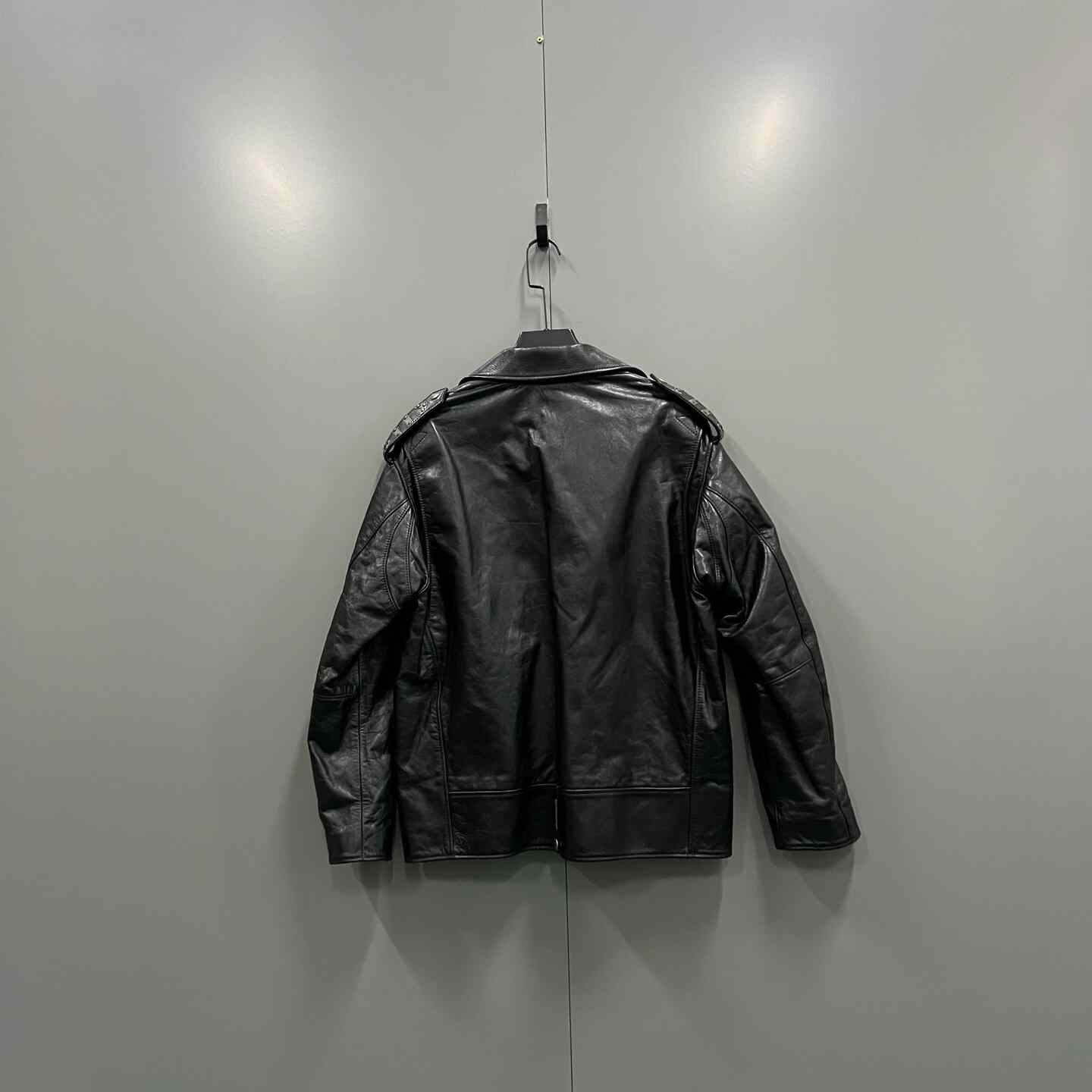 Saint Laurent Paris Saint Laurent Black Leather Biker Jacket Size US M / EU 48-50 / 2 - 2 Thumbnail