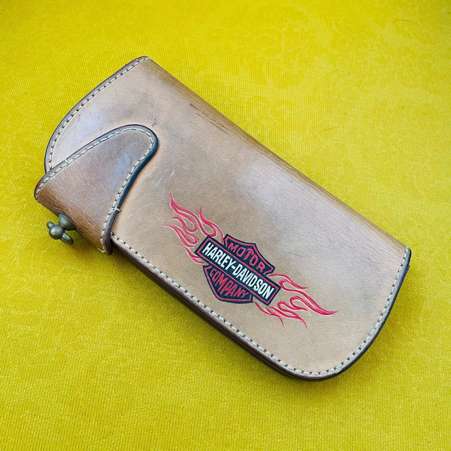 Other Vintage Harley-Davidson Leather Wallet Size ONE SIZE - 3 Thumbnail