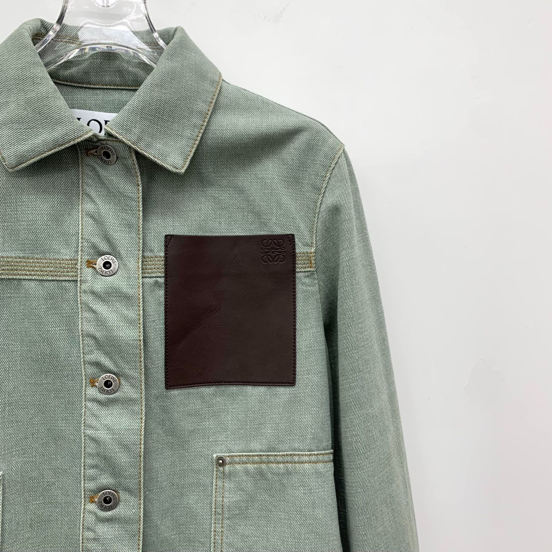 Loewe Loewe Green Vintage Denim Jacket Size XXS / US 00 / IT 34 - 3 Thumbnail