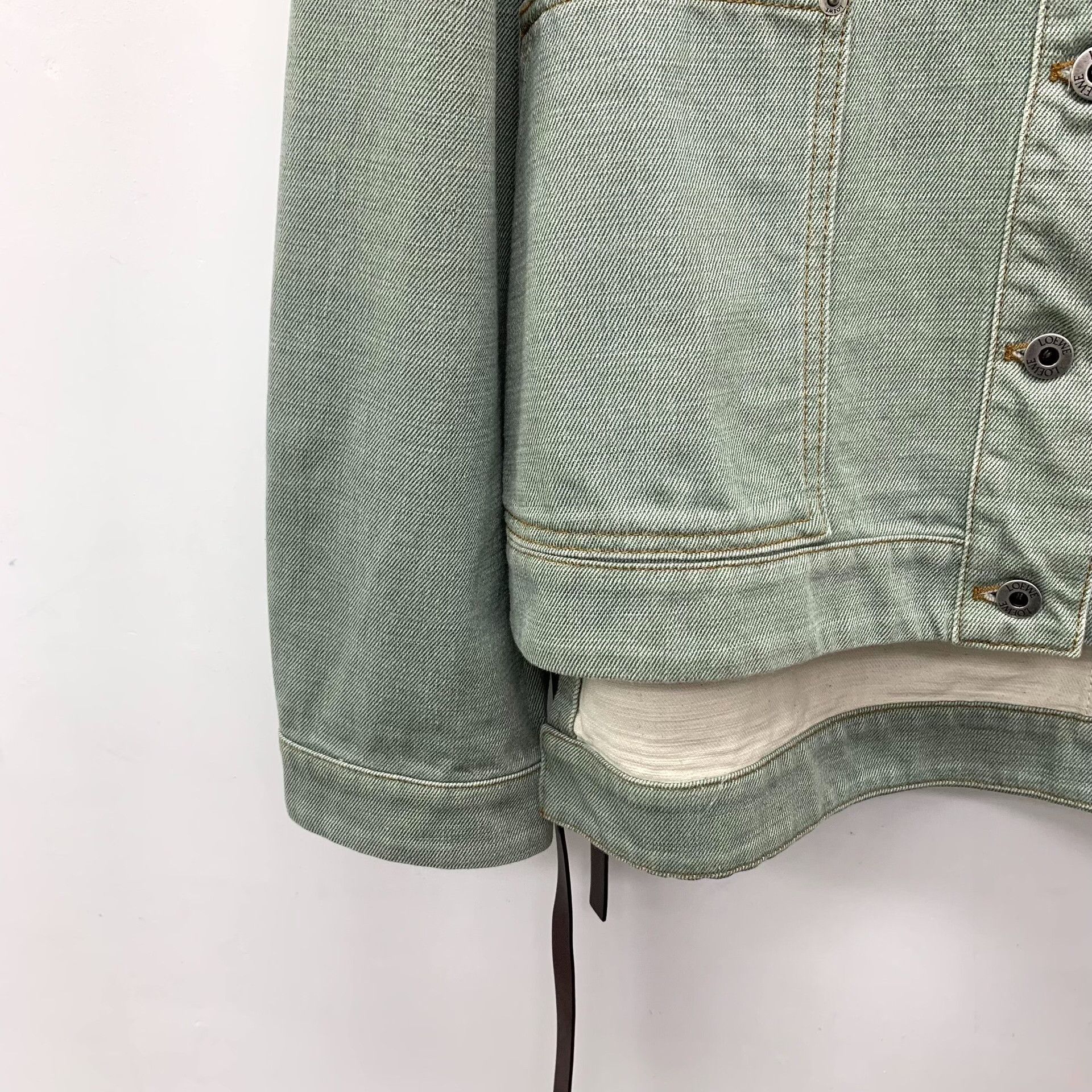 Loewe Loewe Green Vintage Denim Jacket Size XXS / US 00 / IT 34 - 4 Thumbnail