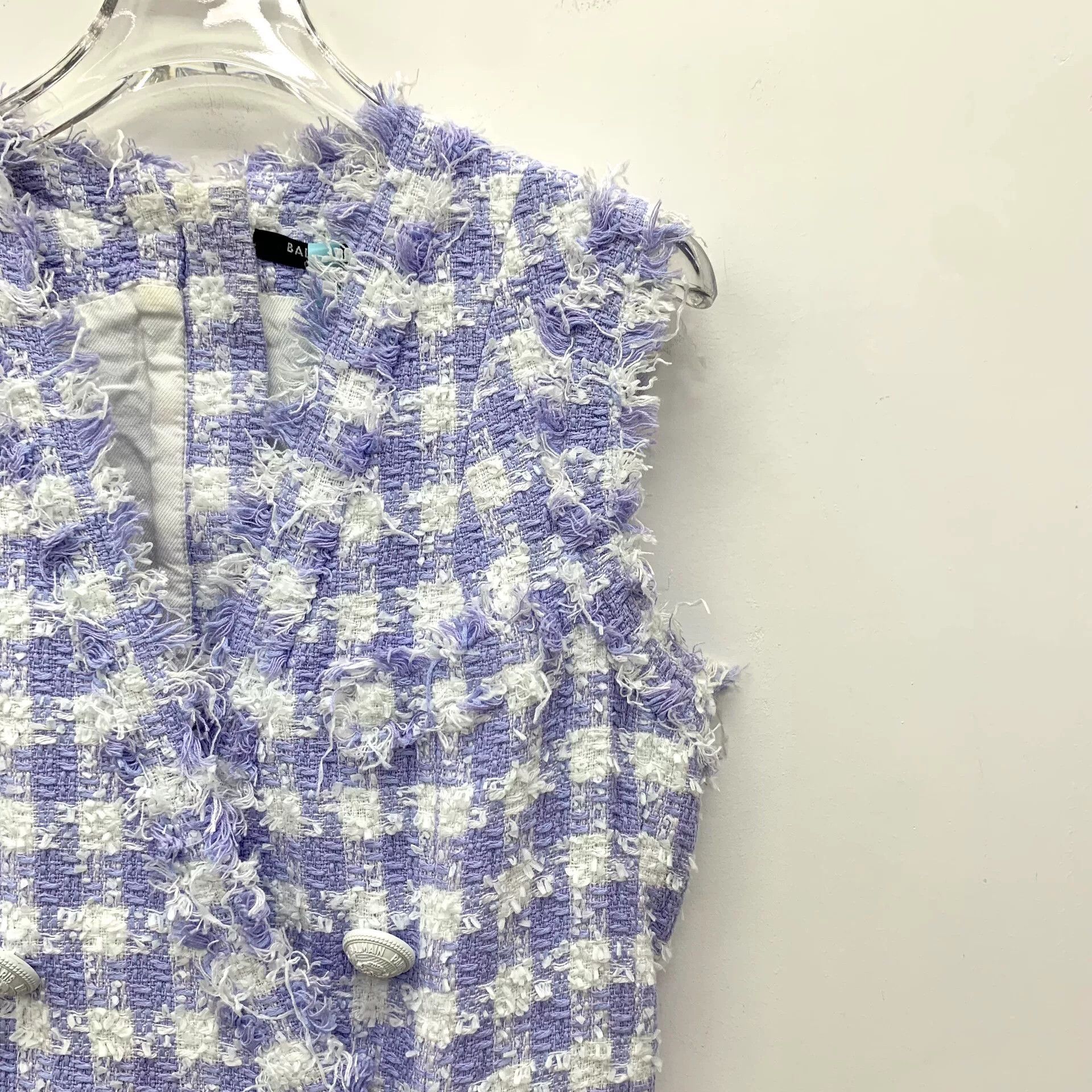Balmain Balmain Colorblock Cotton Tweed Dress Size XS / US 0-2 / IT 36-38 - 3 Thumbnail