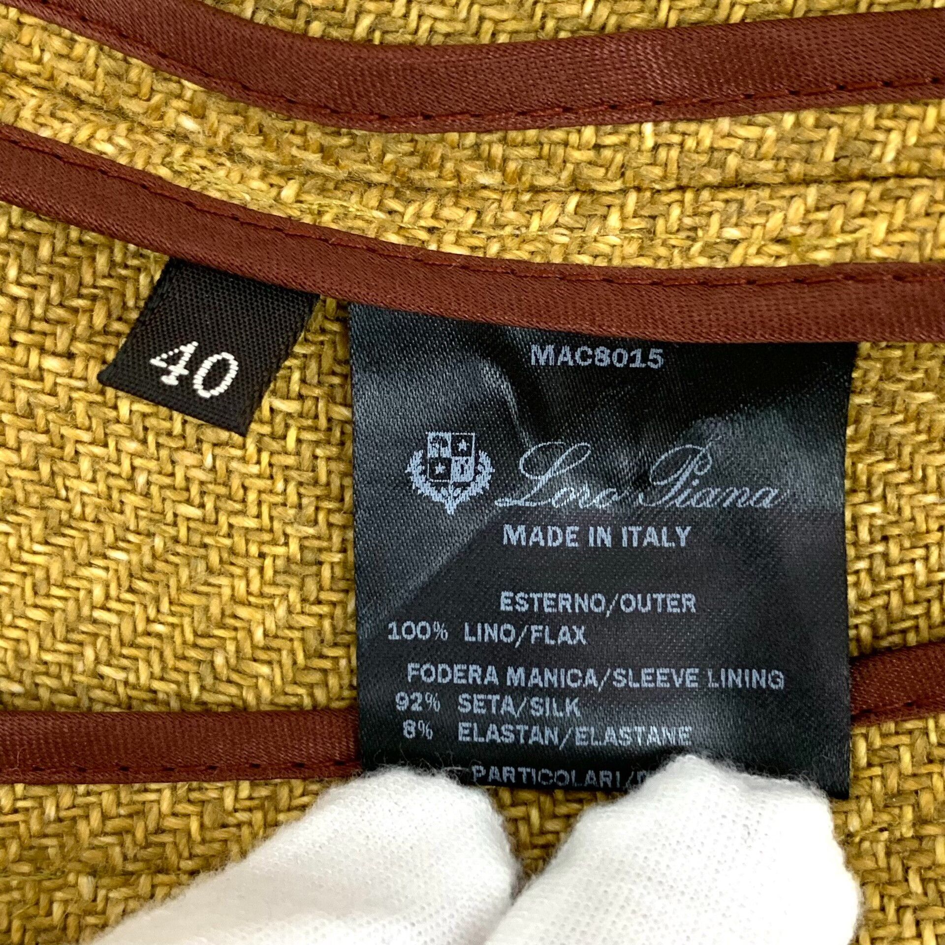 Loro Piana Loro Piana Yellow Linen Lapel Blazer Size US XXS / EU 40 - 7 Thumbnail