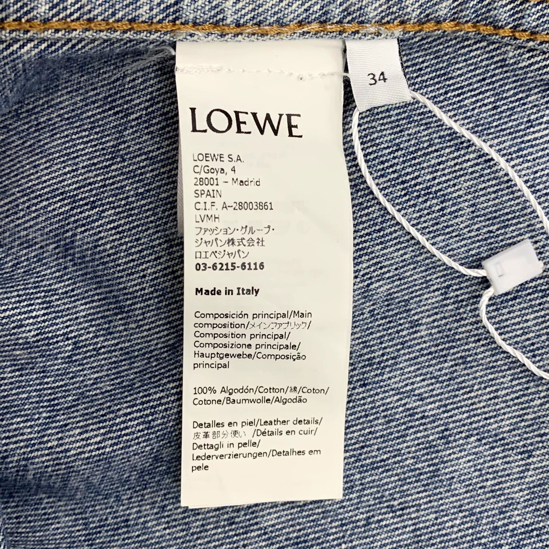 Loewe Loewe Blue Logo Denim Jacket Size XXS / US 00 / IT 34 - 7 Thumbnail