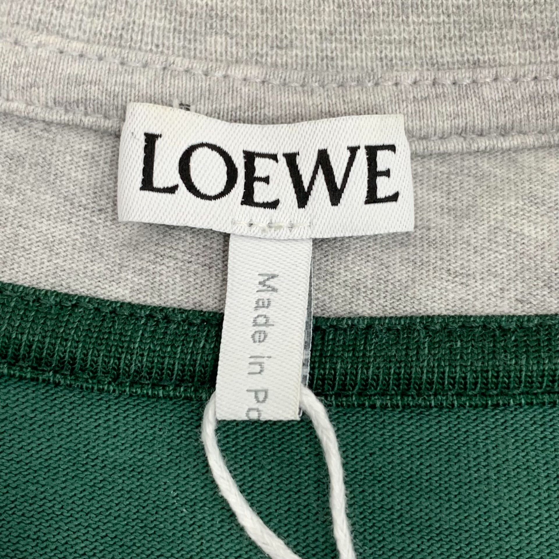 Loewe Loewe 25 Green Logo Embroidered Cotton T-shirt Size US L / EU 52-54 / 3 - 5 Thumbnail