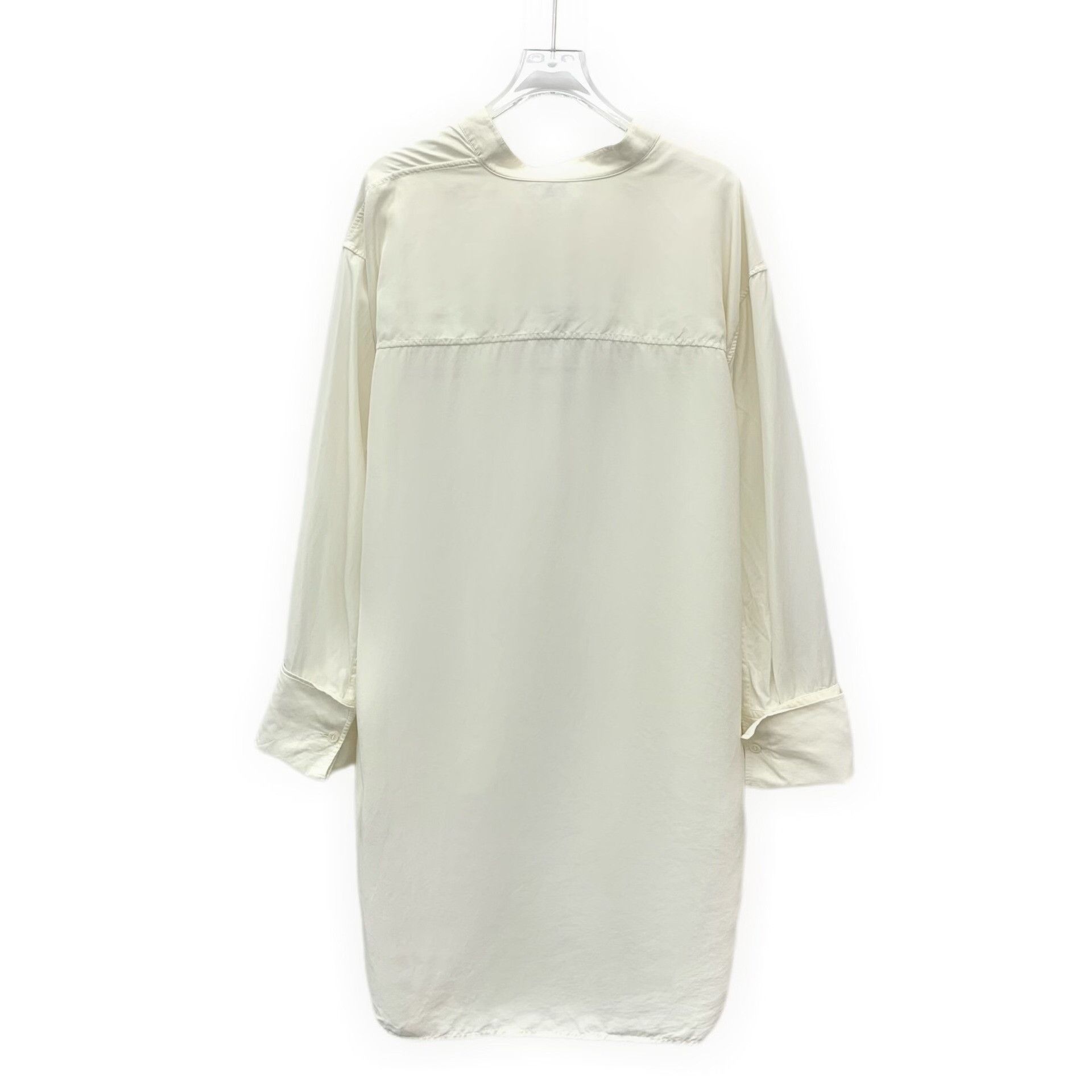 Loewe Loewe White Logo Silk V-Neck Shirt Size S / US 4 / IT 40 - 2 Thumbnail