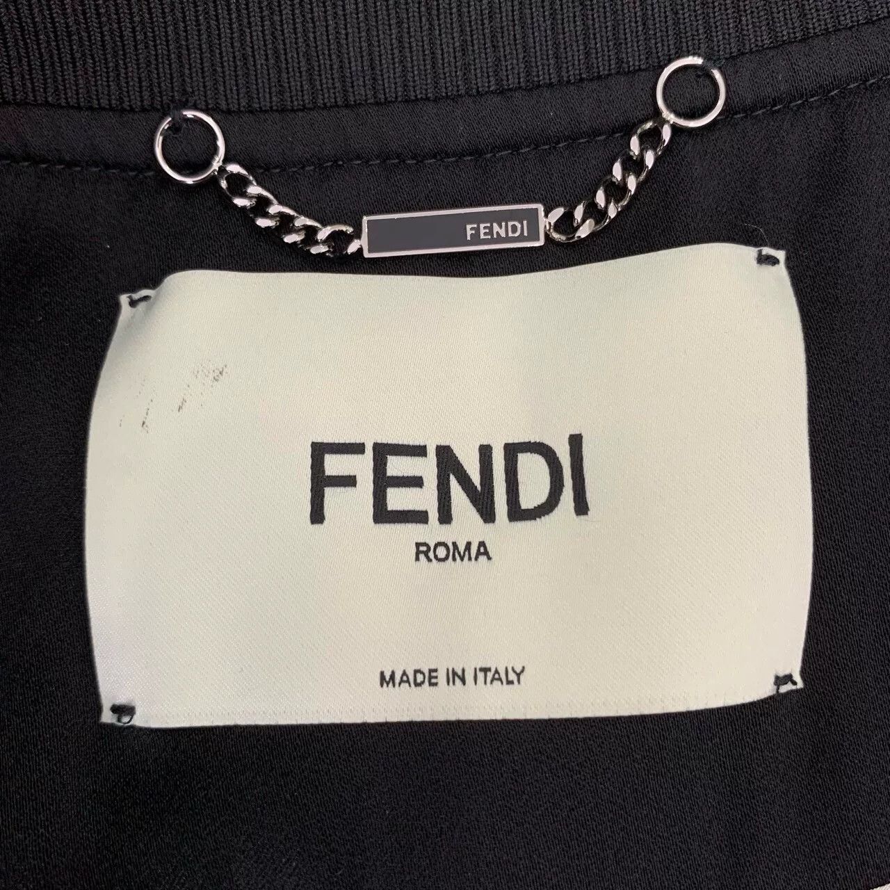 Fendi Fendi Logo Bow Black Baseball Jacket Size M / US 6-8 / IT 42-44 - 5 Thumbnail