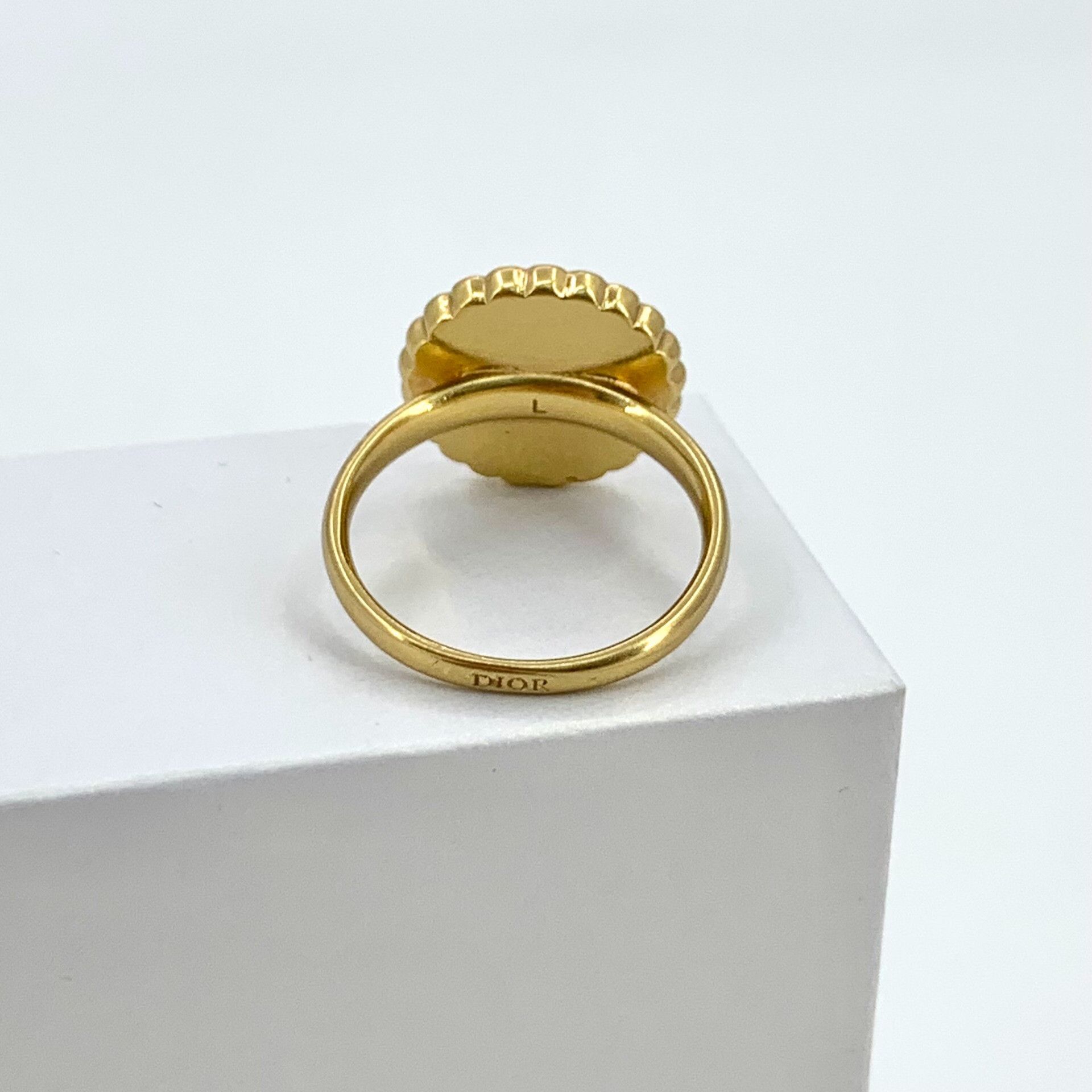 Dior Dior Pink Logo Diamond Ring Size ONE SIZE - 2 Thumbnail