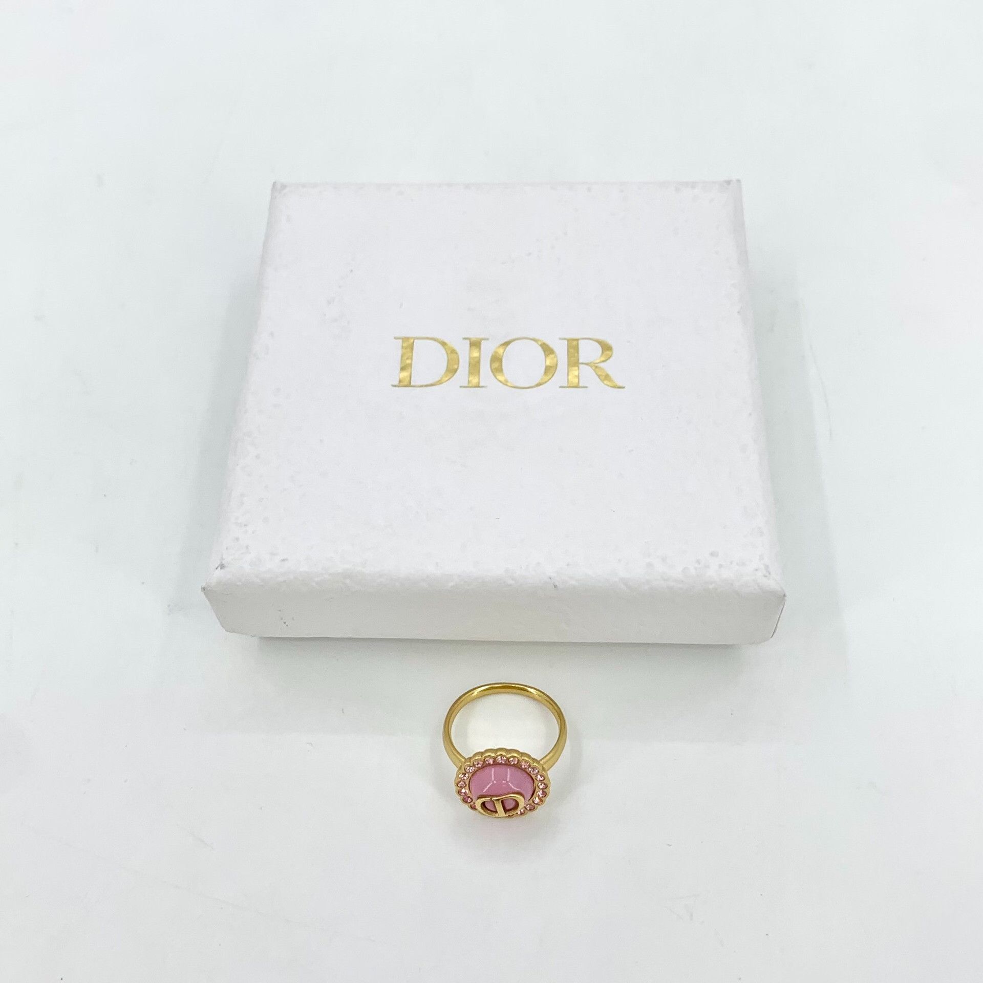 Dior Dior Pink Logo Diamond Ring Size ONE SIZE - 7 Thumbnail