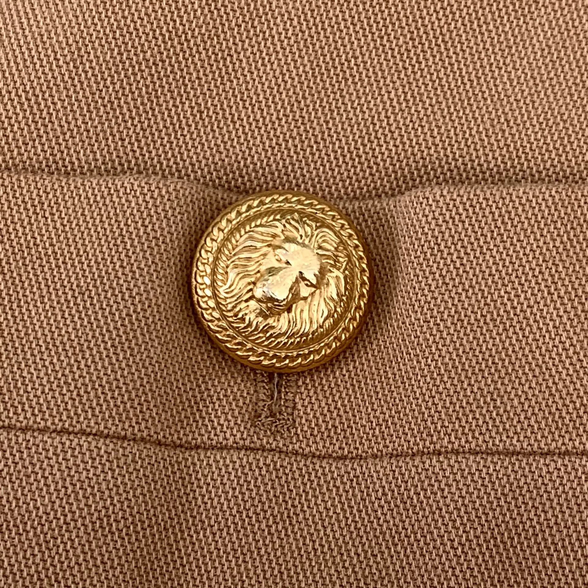 Balmain Balmain Brown Gold Button Cotton Jacket Size XXS / US 00 / IT 34 - 5 Thumbnail